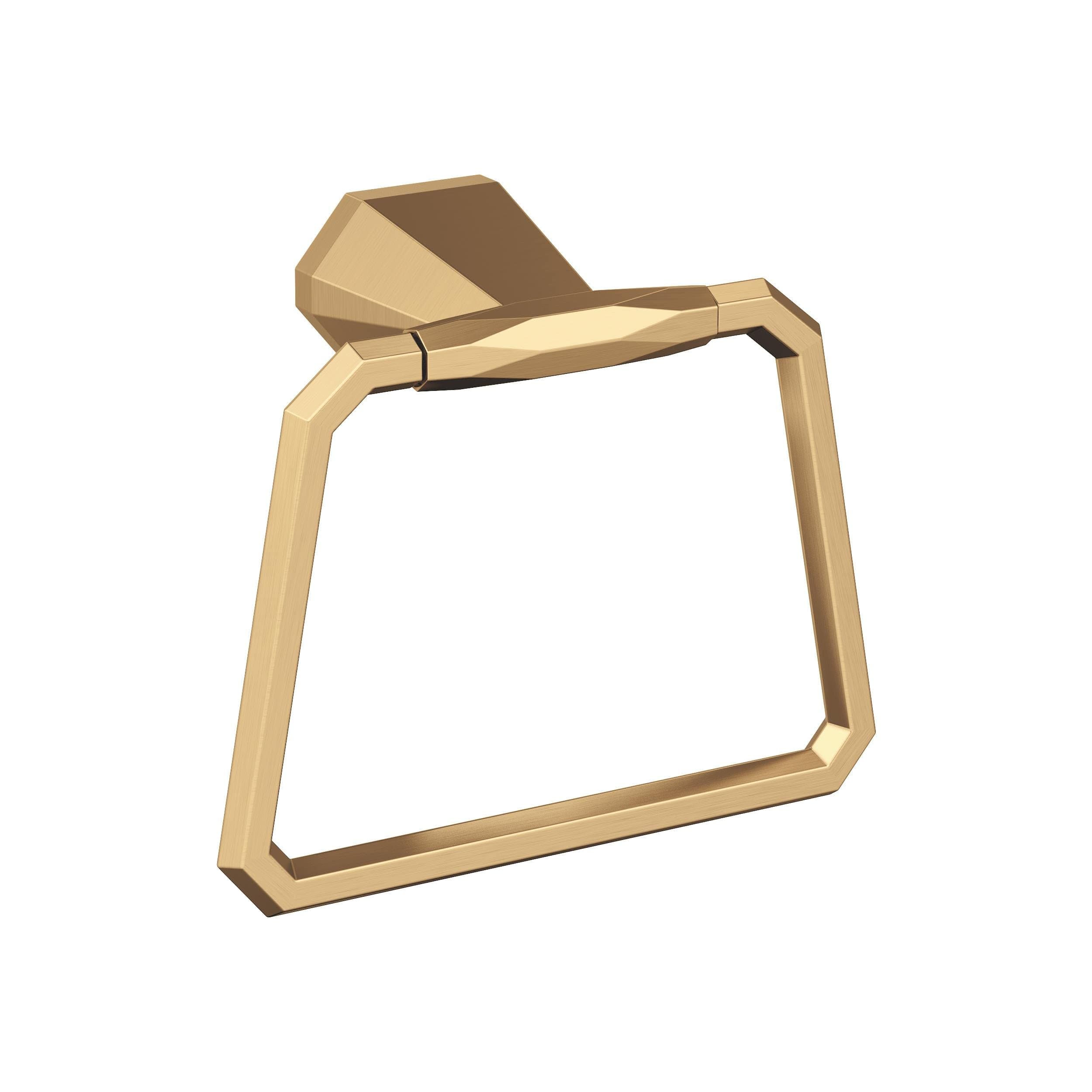 Amerock BH36042CZ | Champagne Bronze Towel Ring | 5-1/2 inch (140 mm) Width Towel Holder | St. Vincent | Hand Towel Holder for Bathroom Wall | Small Kitchen | Bath Accessories
