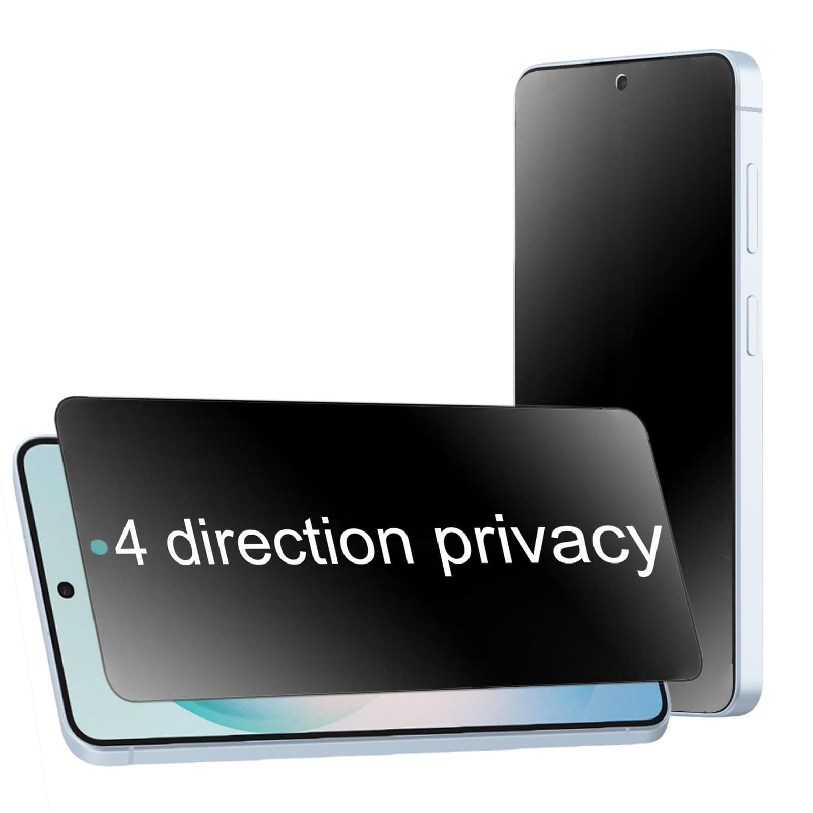 BWEDXEZ 2 Pack 360 Degree Matte Privacy Screen Protector for Google Pixel 9 Pro XL Anti-glare Anti-Spy 4 Sides Soft Film Support Finger Unlock 6.8 inch