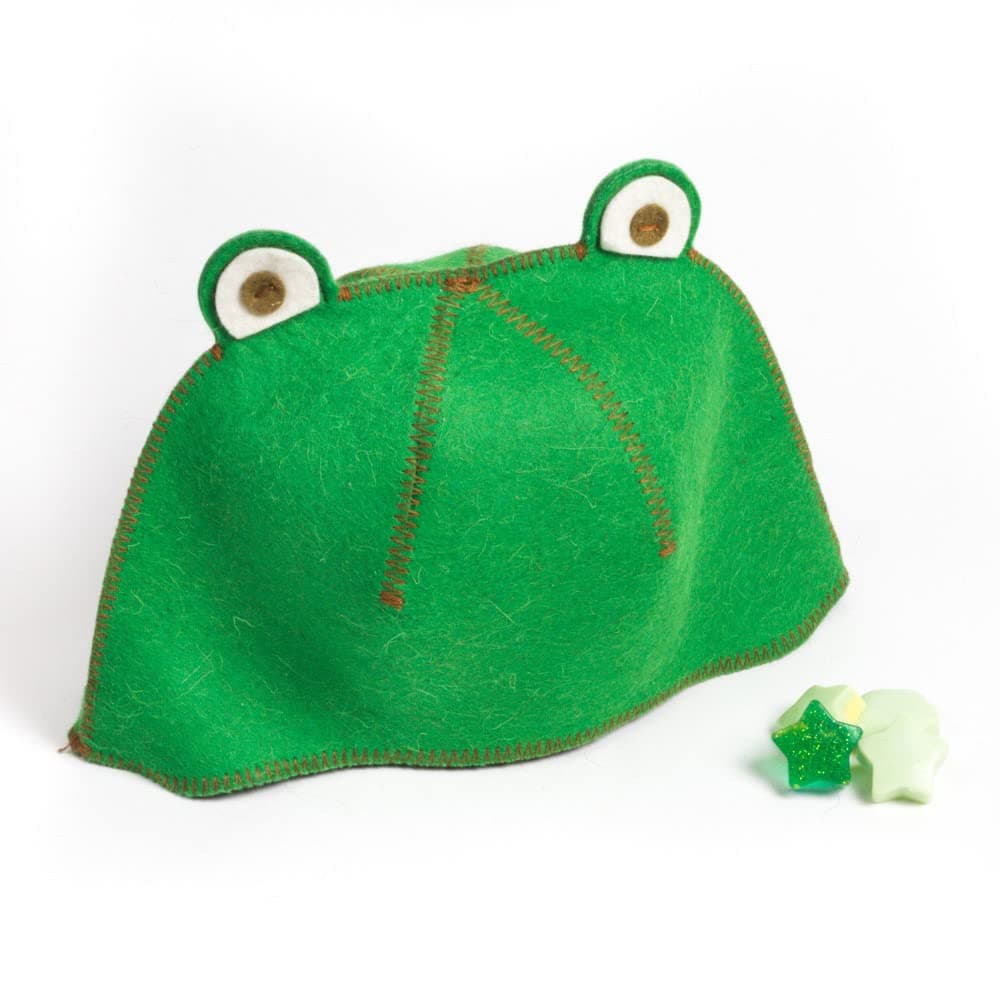 Traditional Sauna Hat - Sheep's Wool Felt Sauna Hats - The Main Russian Banya Accessories - Finnish Sauna Hat for Men and Women - Head Protection from Hot Steam - Frog Shape Spa Hat