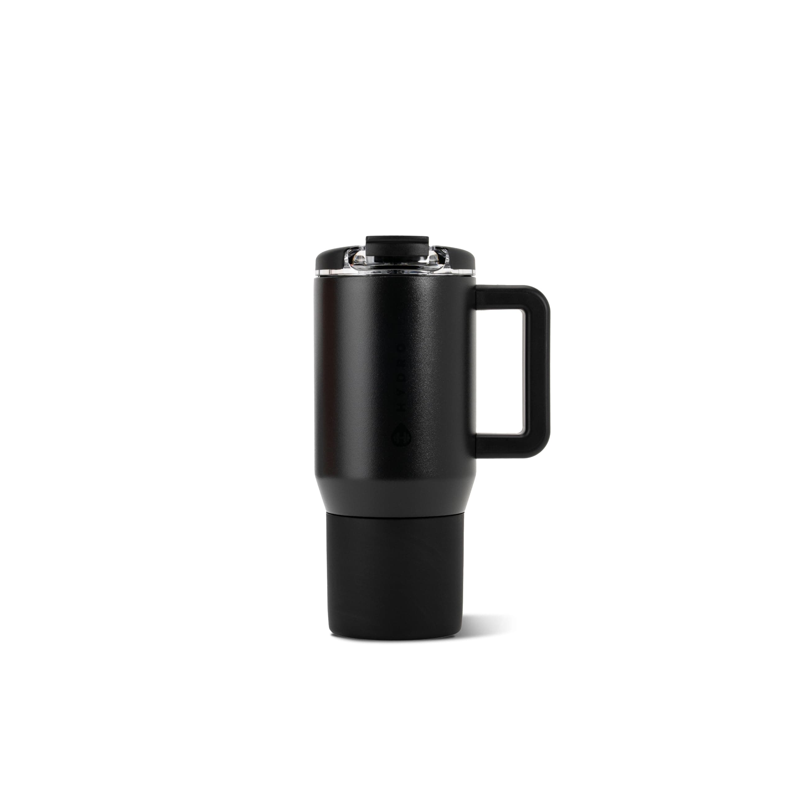 HydroJug Coffee Traveler 20 oz - Leak-Resistant, Ceramic-Lined Insulated Travel Coffee Mug for Hot or Cold Drinks with Flip Lid & Handle, Dishwasher Safe Coffee Tumbler, Black
