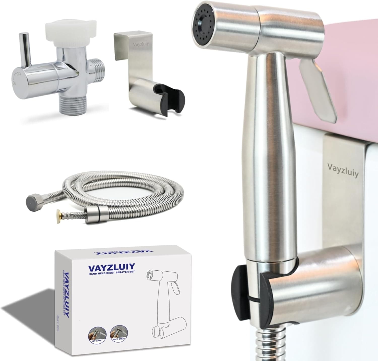 Handheld Bidet Sprayer for Toilet, Adjustable Water Pressure, 2 Sets