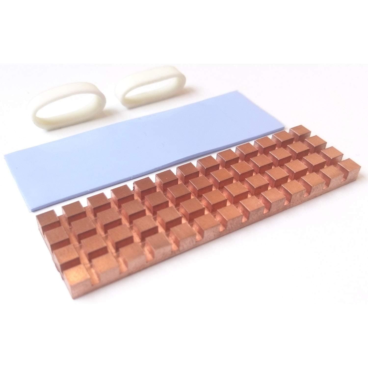 Easycargo M.2 Heatsink Kit, Cooler Heat Sink + Thermal Pad for Cooling PS5 M.2 SSD 2280 NGFF NVME SSD (70mm x 20mm x 3mm) (Copper 1-Pack 3mm)