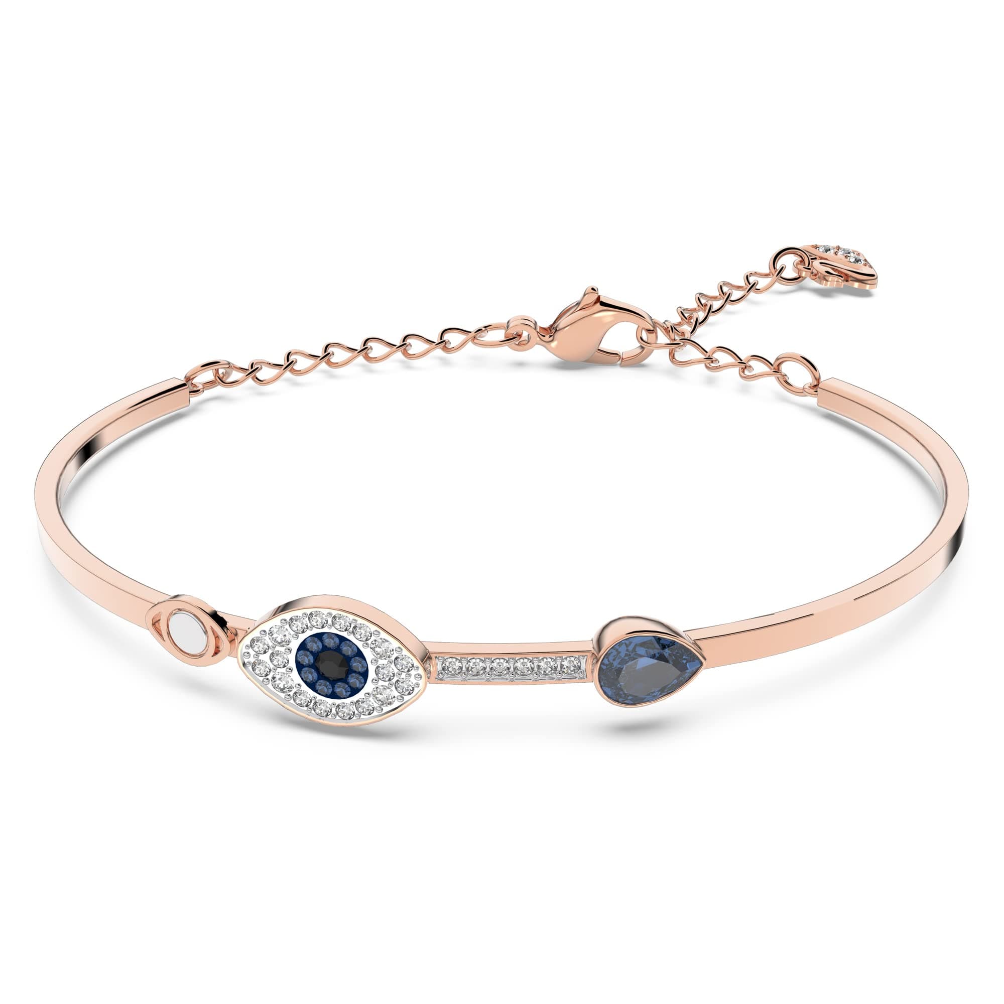 Swarovski Symbolic bangle, Evil eye, Blue, Mixed metal finish