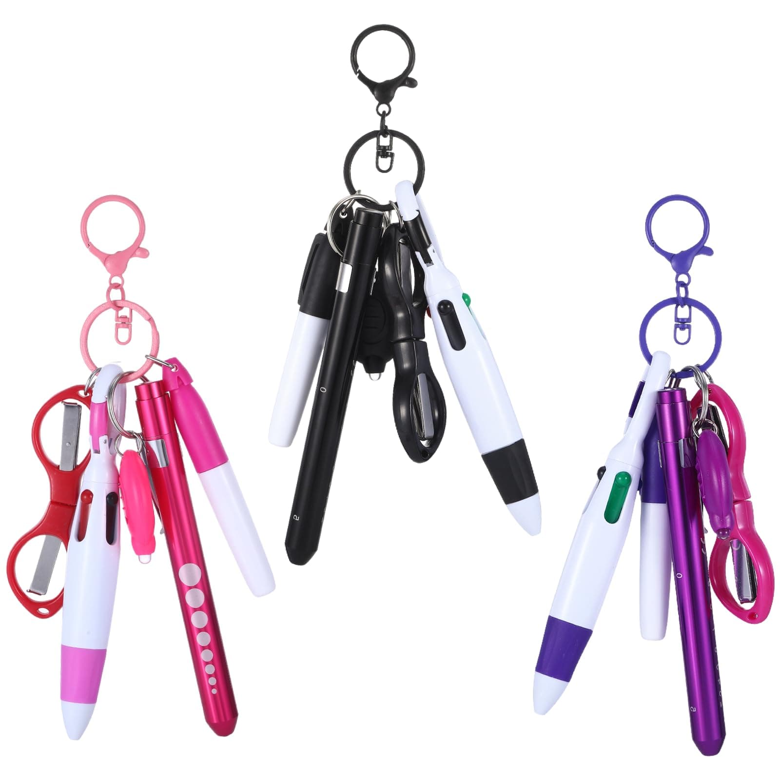 Keggaen 18pcs Nurse Pen Set Accessories for Work, Deals for Nurses Essentials Nursing School Essentials Nurse Badge Accessories Retractable Ballpoint Pen, Nursing Accessories Foldable Scissors