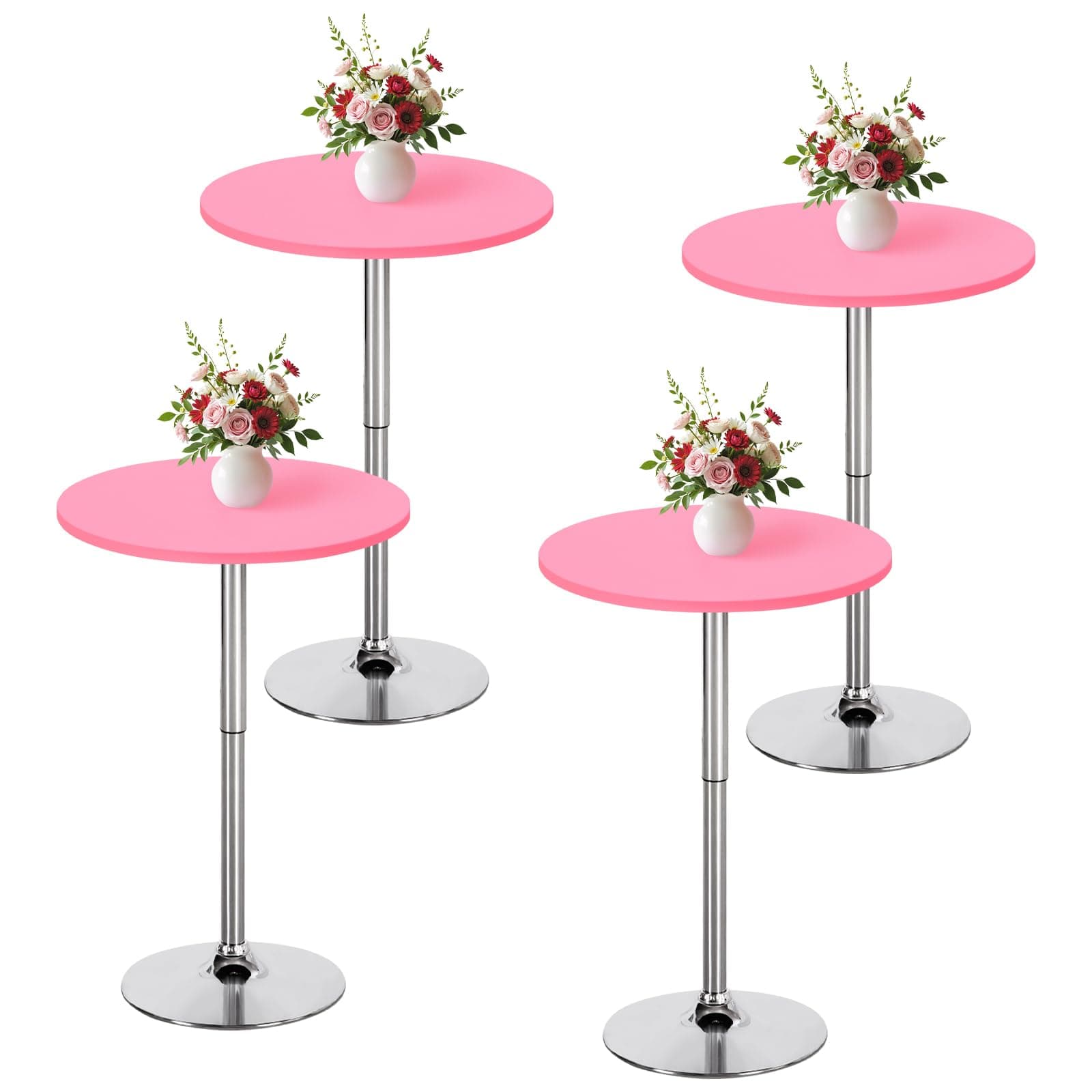 Wolkemer 4 Pack 2ft Fitted Round Tablecloth 24 Inch Elastic Table Cloth