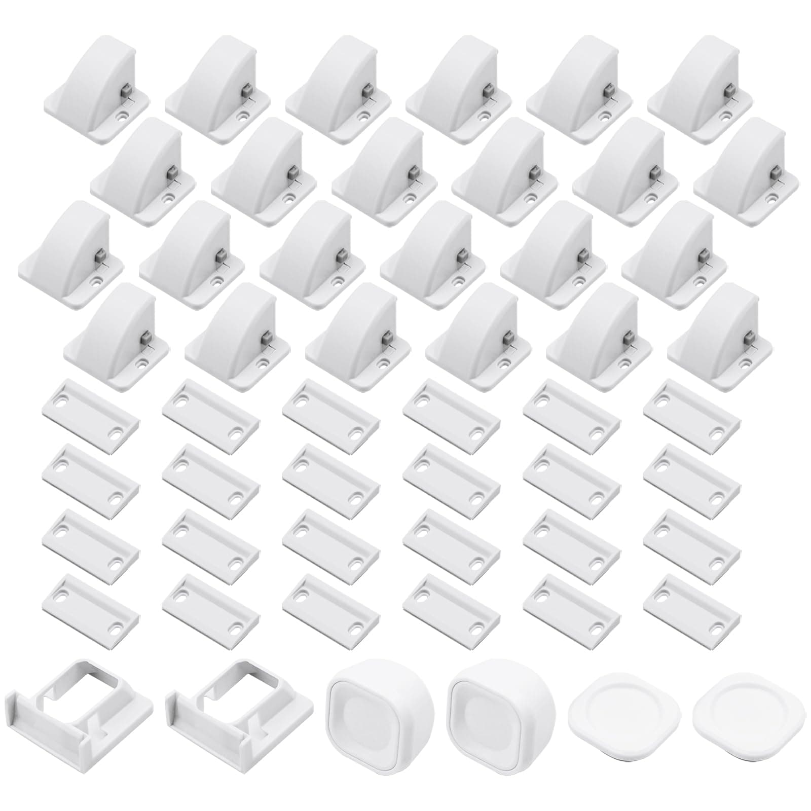 CUXFLS Magnetic Cabinet Lock for Baby Safety, Multi-Purpose Adhesive Child Lock, Safe & Easy Install, No Need for Screws or Tools(24 locks and 2 Keys)