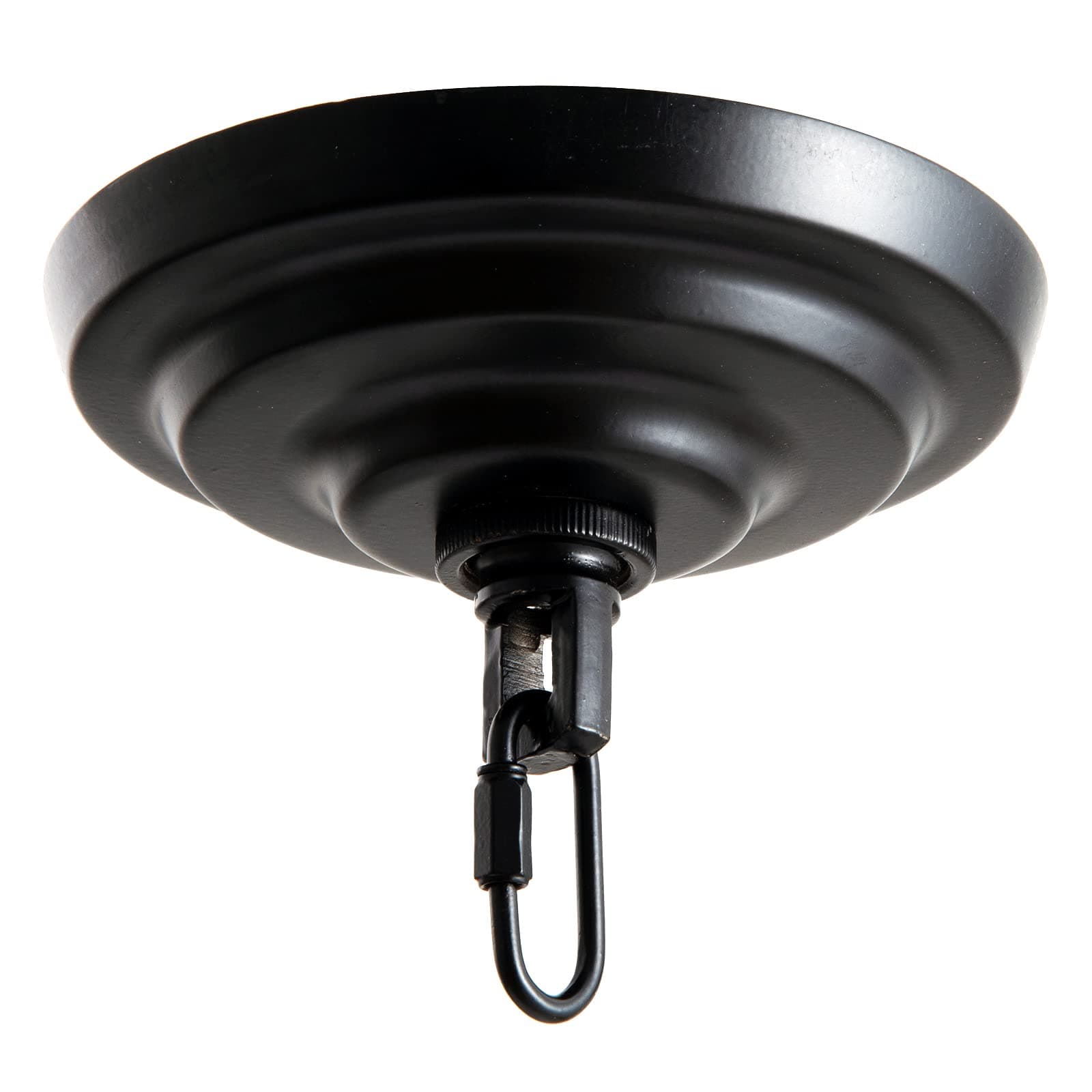 MAYOMAJO 5-5/16 Inches Light Canopy Kit with Heavy Duty, Replacement Cover Plate with Mounting Hardware for Chandelier, Pendant Light, Swag Light, Flower Basket or DIY Projects (Black)