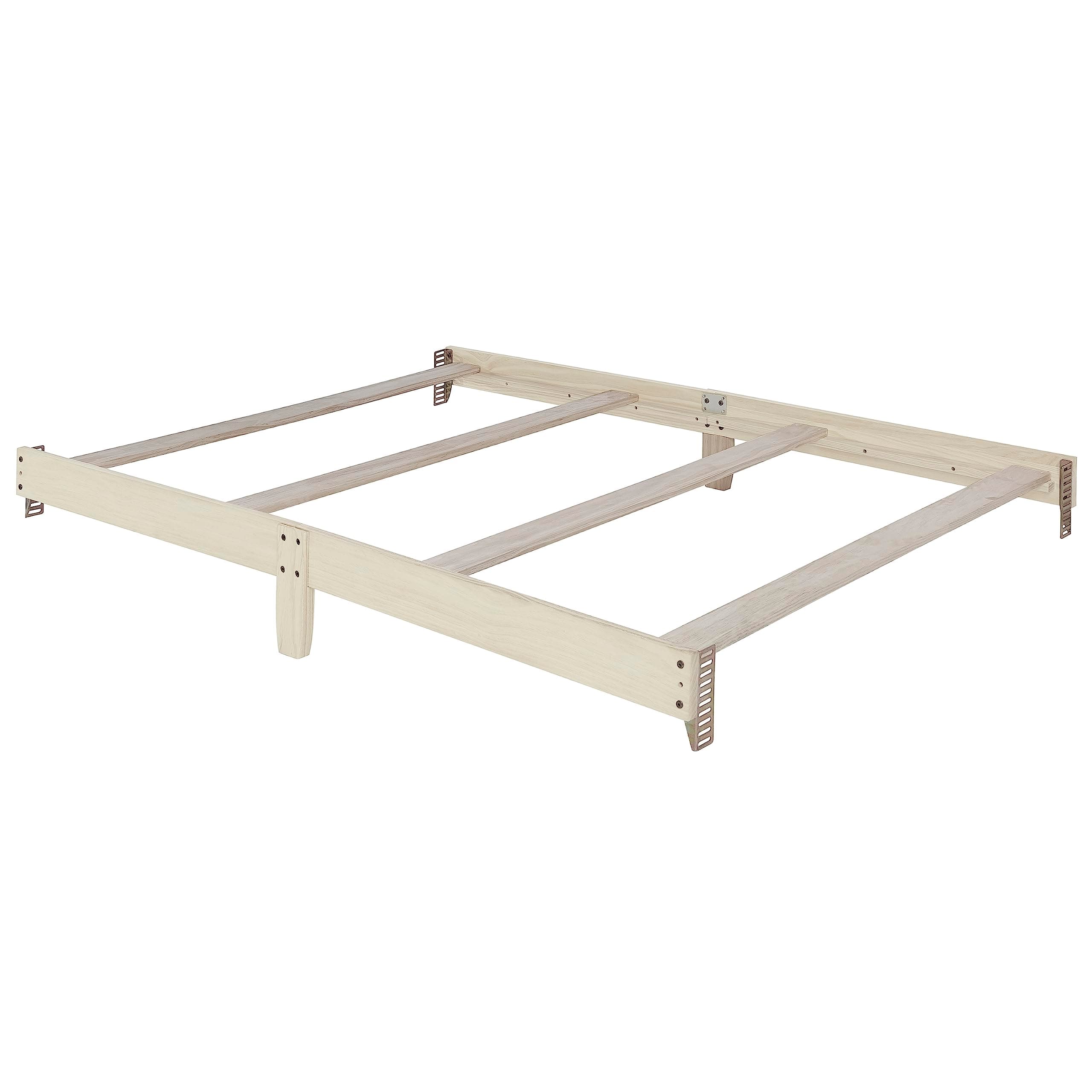 Dream On Me Universal Crib to Full Size Bed Conversion Kit, Solid Wood Bed Rails for Select Convertible Cribs, Strong & Stable Support, Wire Brushed Finish