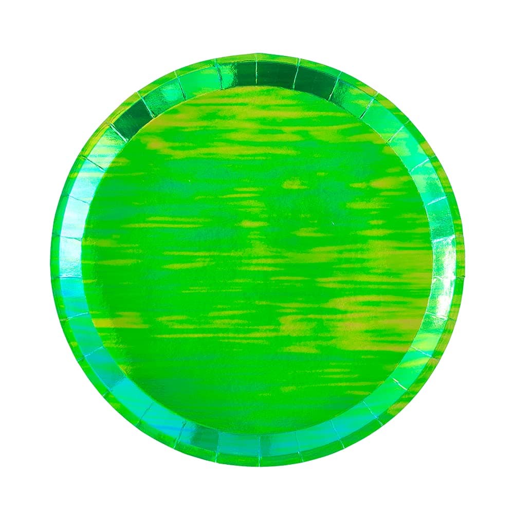 Jollity & Co Party Supplies | Posh, Emerald City Plates | Great for Jungle Themed, Christmas, Hawaiian, St. Patricks Day, and Birthday Decorations | Paper, 20 Pac (Dinner) Plates