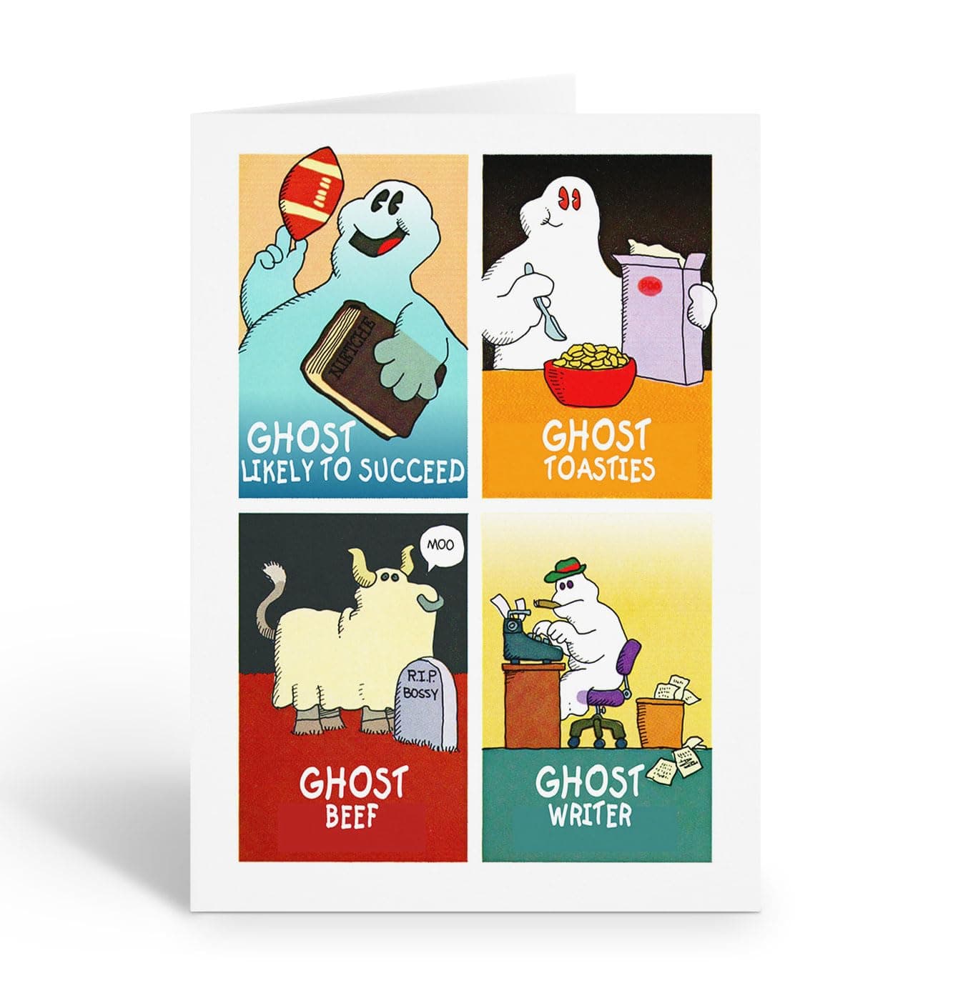 Stonehouse Collection | Cute Ghost Halloween Cards | Funny Ghostly Halloween Greeting Cards (Ghost Titles)