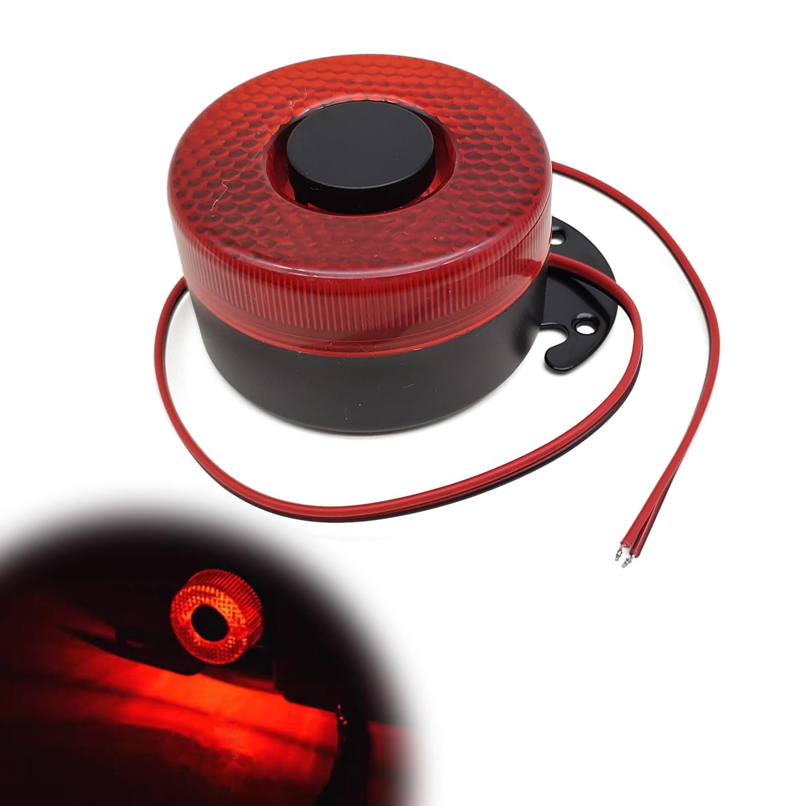 Car Back-up Alarm 12V/24V 105DB Reverse Beeper Backup Alarm Vehicle Auto Back Up Horn Truck Backup Horn With LED Light Buzzer Siren Waterproof Universal Backup Accessories