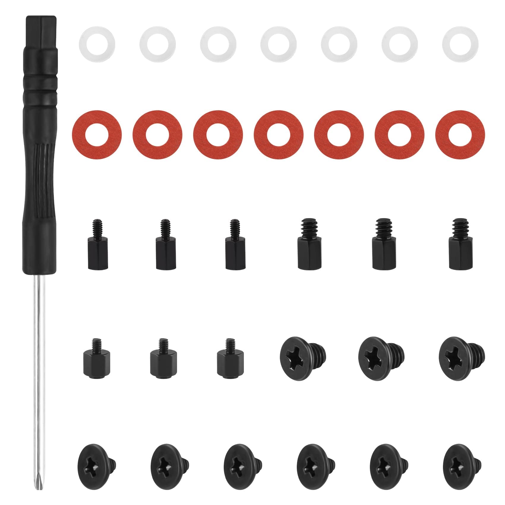 Kalote M.2 SSD Mounting Screws Kit, Black, 32Pcs
