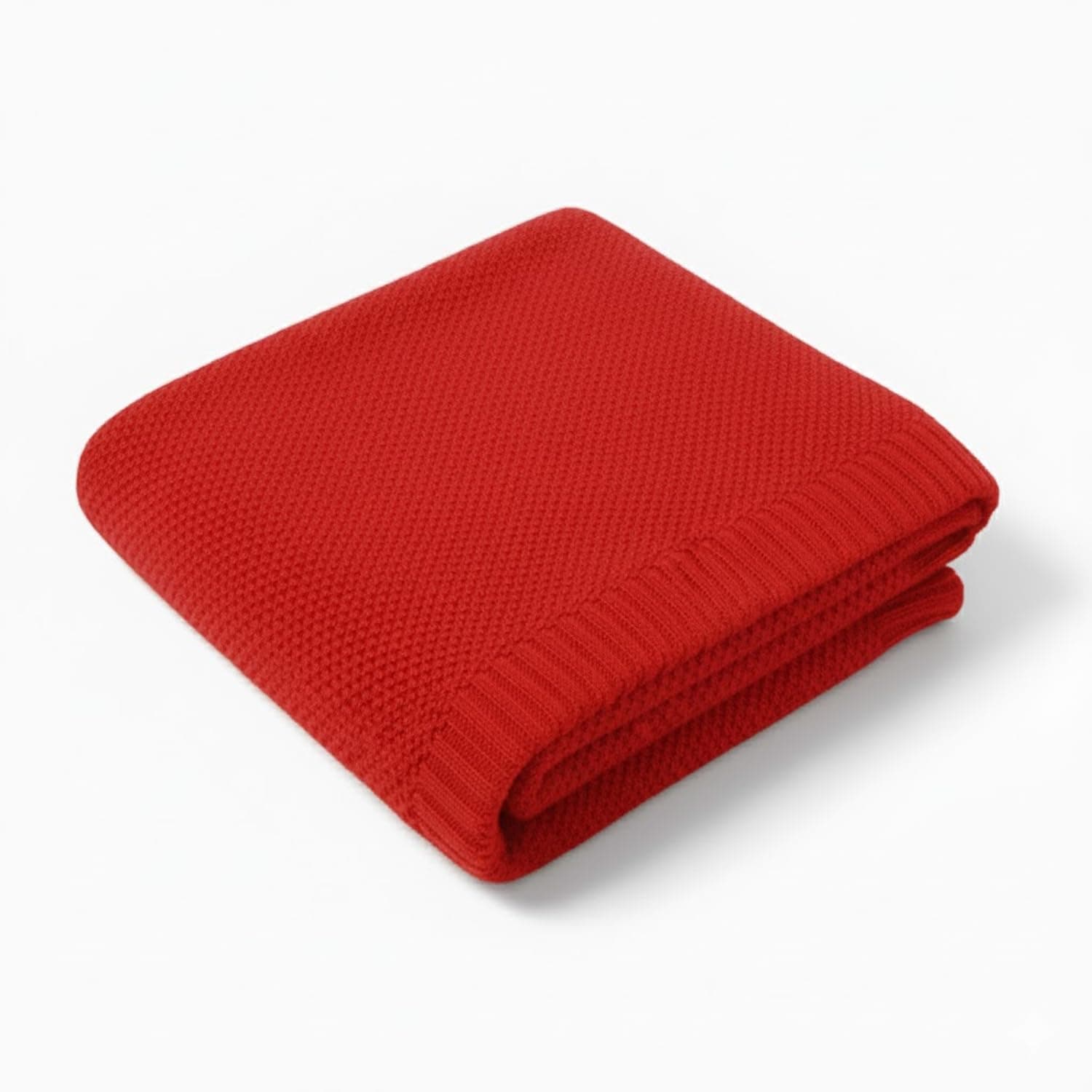 Grewear Baby Knit Blanket Soft Cotton Lightweight Newborn Blanket for Crib Stroller Toddler Nursery Shower Gift Cozy Breathable Travel Swaddle Wrap Red 30 x 40 Inches