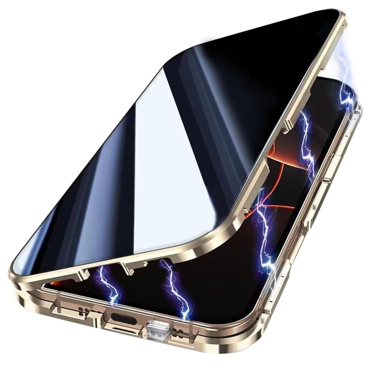 Anti Peeping Case for Samsung Galaxy S22 Ultra, 360 Degree Front and Back Privacy Tempered Glass Cover, Anti SPY Screen, Anti Peep Magnetic Adsorption Metal Bumper for Samsung Galaxy S22 Ultra
