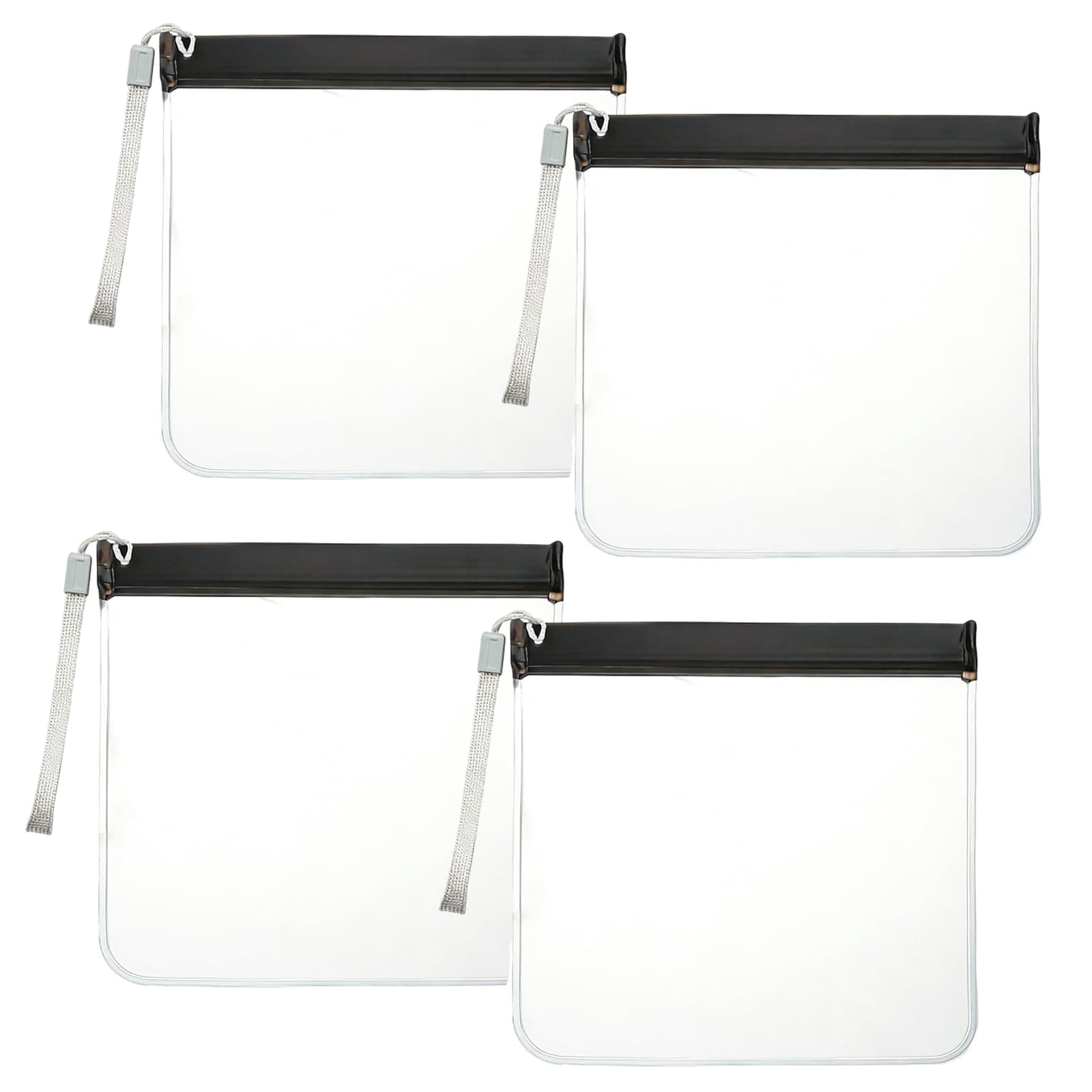 OYWOBET 4 Pack 20cm/7.87inch Clear Toiletry Bags, Travel Bag Waterproof Makeup Bag Cosmetic Bags for Airport Airline Travel/Women