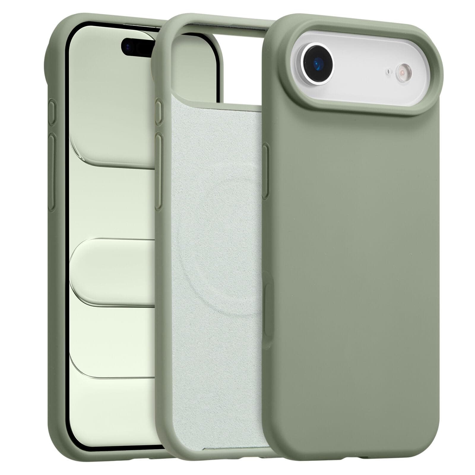 UCASONG Magnetic Silicone Case for iPhone Air,Calke Green