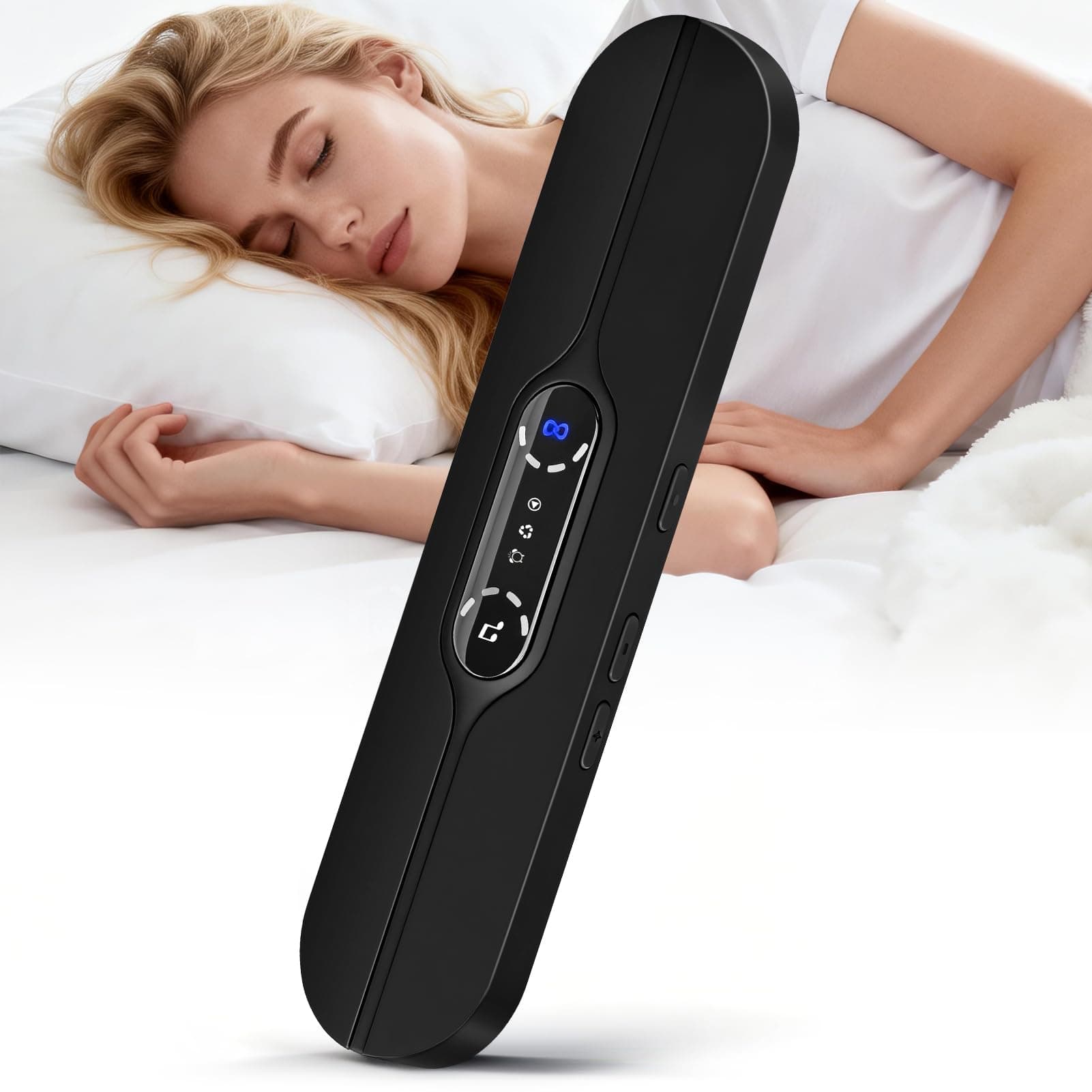 Innonew Pillow Speakers for Sleeping, Mini Portable Bluetooth Bone Conduction Under Pillow Sleep Speaker with Stereo Bass, Sleep Aid Speaker with 10 White Noise, Volume Control, TF Card Support, Timer
