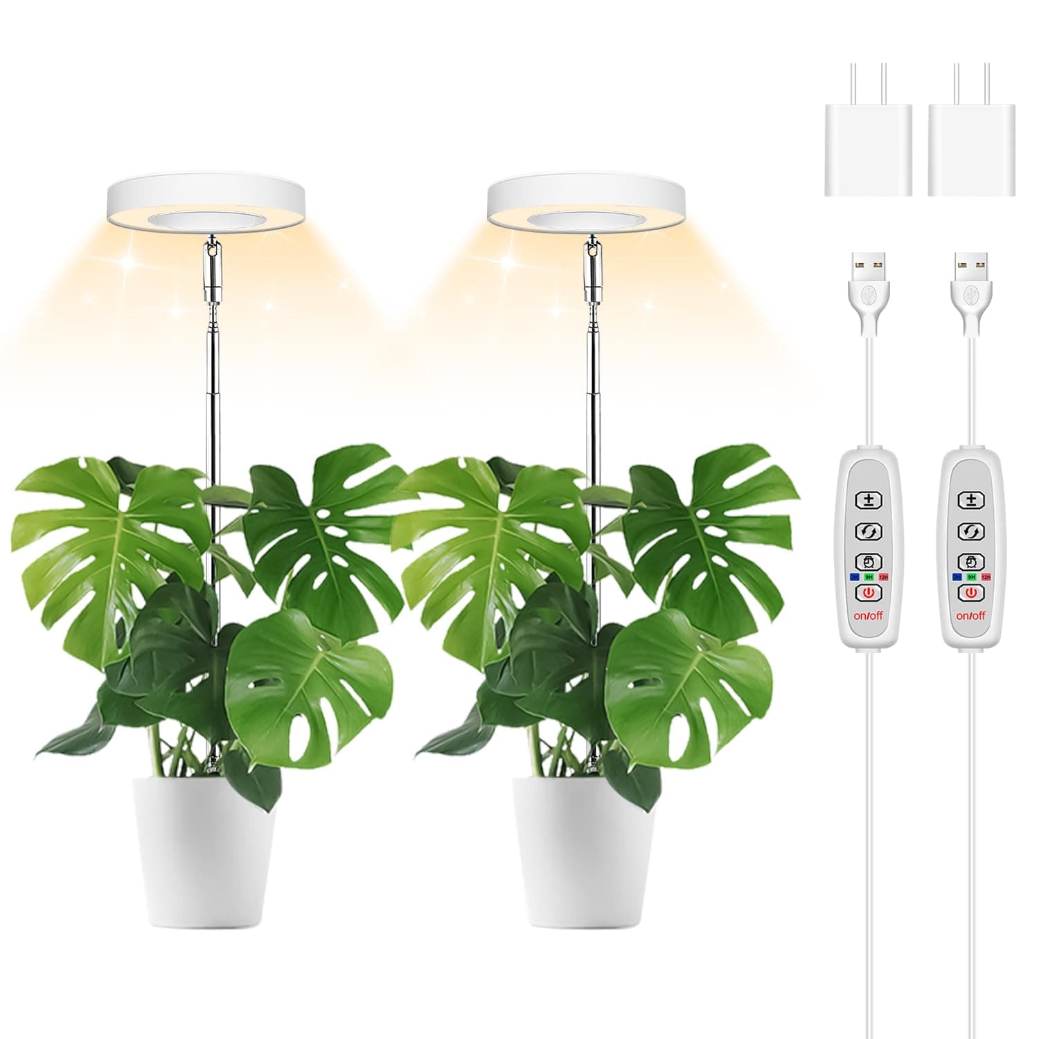 Wiaxulay 3.5in Grow Lights for Indoor Plants,Full Spectrum Halo Plant Light