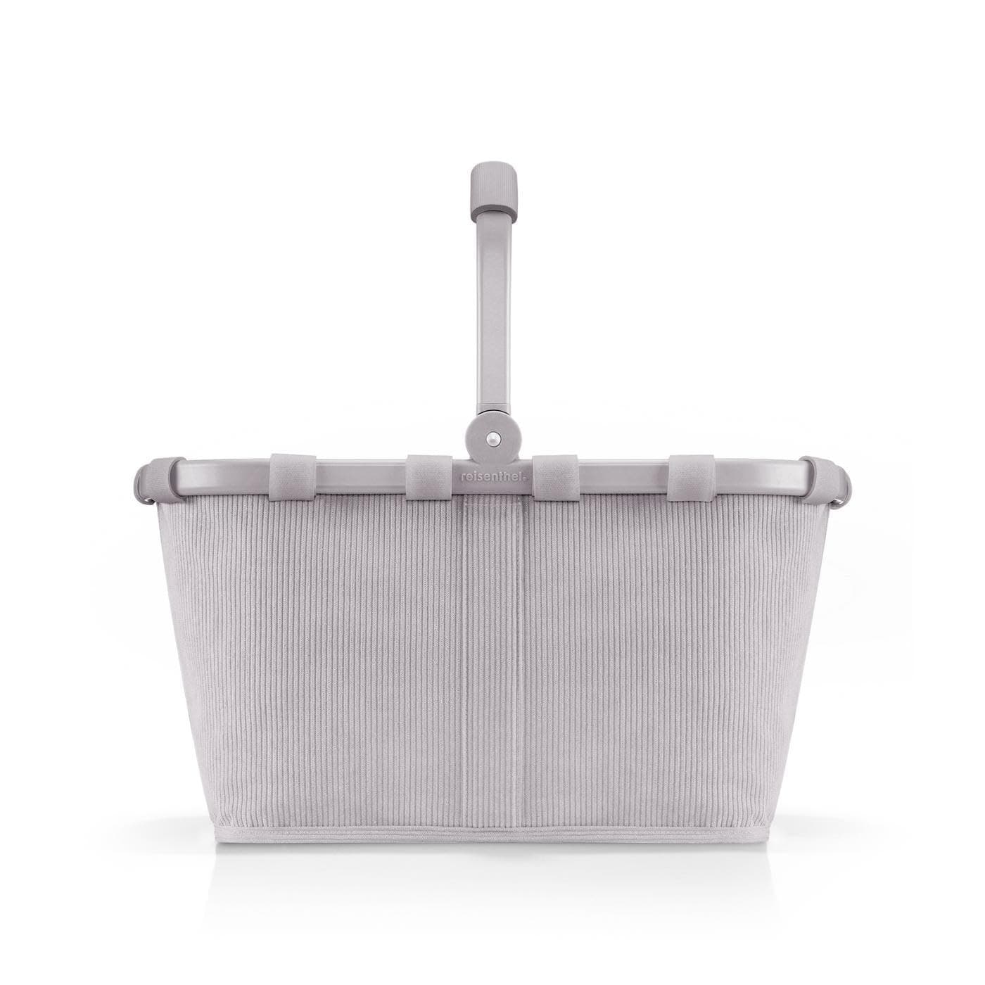 reisenthel Carrybag Sturdy Shopping Basket with Lots of Storage Space and Practical Inner Pocket - Elegant and Water-Repellent Design, Cord Grey, Shopping Basket