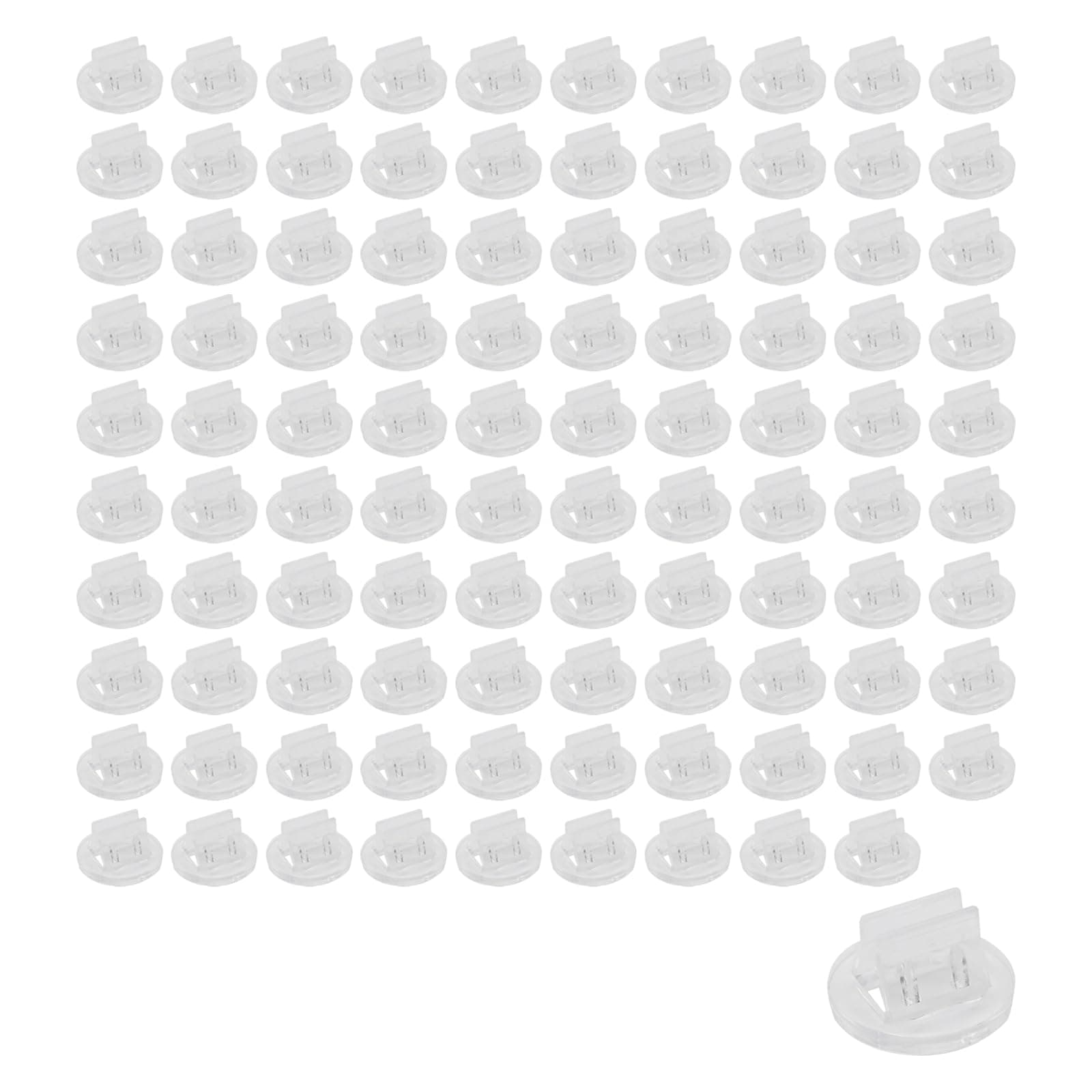 Dahszhi 100Pcs Card Stands Translucent Plastic Card Holders Game Card Stands Paper Miniature Bases Transparent Diameter 0.77" Pitch 0.08"