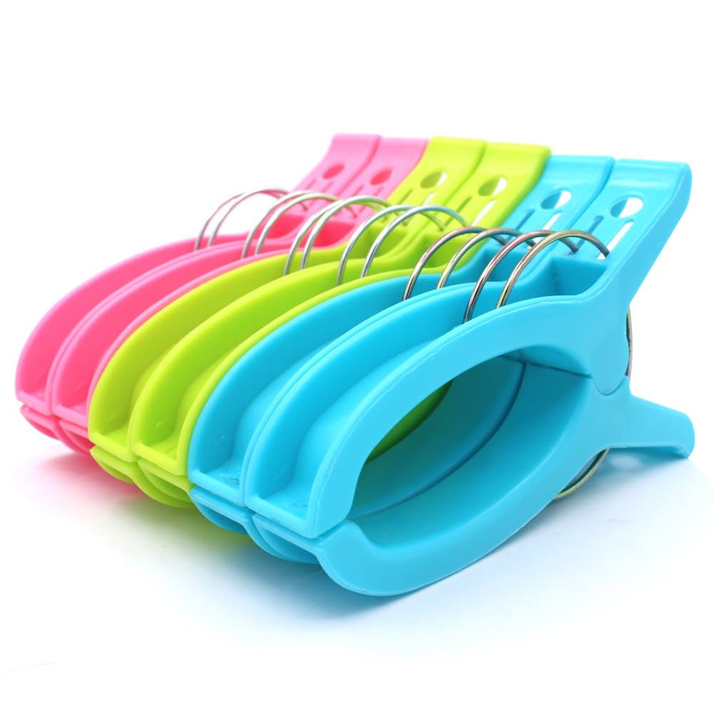 Z ZICOME Set of 6 Super Jumbo Plastic Clips for Towel Sheets Quilts Clothes