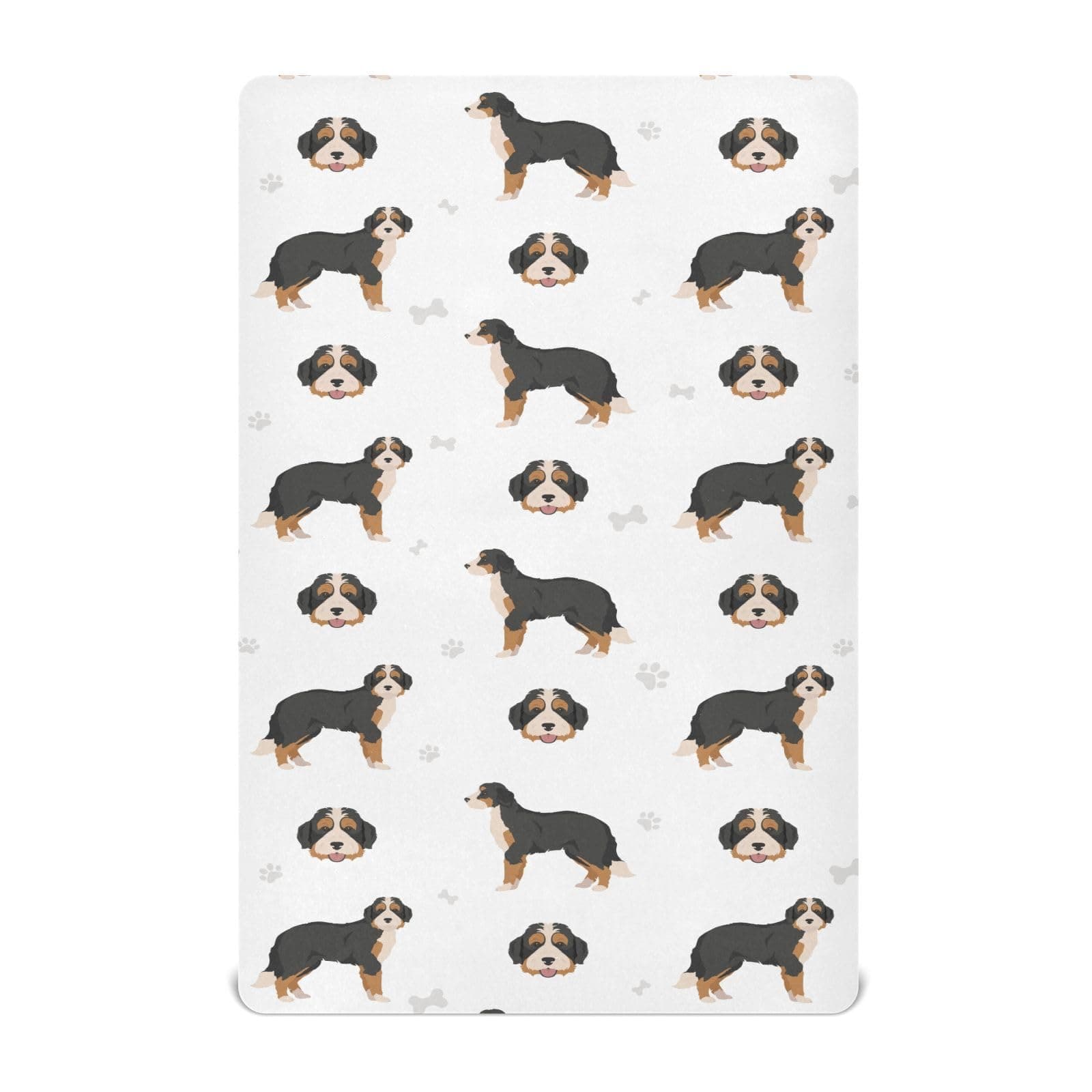 Crib Sheets for Boys Bernedoodle Dog Toddler Baby Girl Sheets for Crib,Neutral Mini Crib Nursery Mattress Sheets Fitted,Crib Mattress Soft & Breathable 52 * 28 * 9In