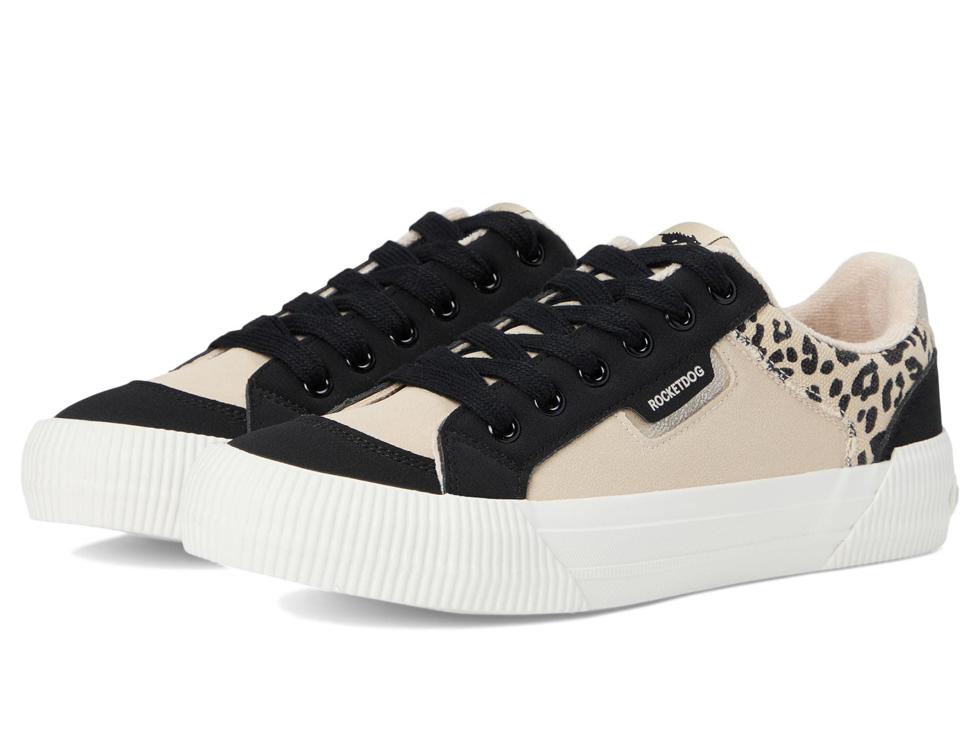 Rocket Dog Women's Cheery Comfort Plush Foam Sneaker, Leon Leopard Black Natural, 6 UK