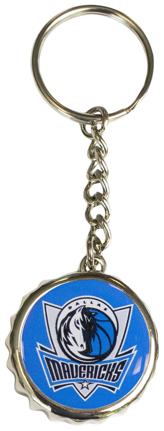 Pro Specialties Group NBA Dallas Mavericks Bottle Cap Keychain, Navy, One Size