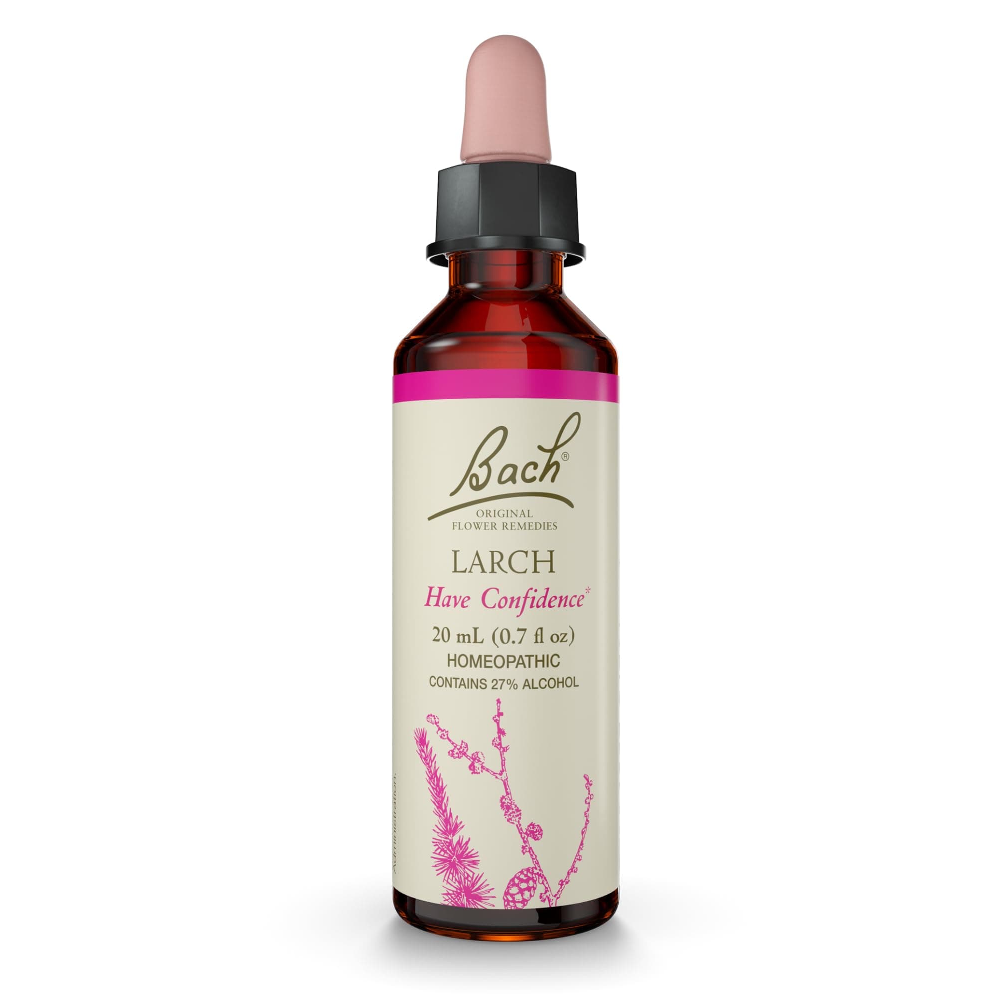 Bach Original Flower Remedies, Larch - Have Confidence - Natural Homeopathic Flower Essence for Emotional Balance - Vegan, Gluten Free, Sugar Free - 20mL Dropper
