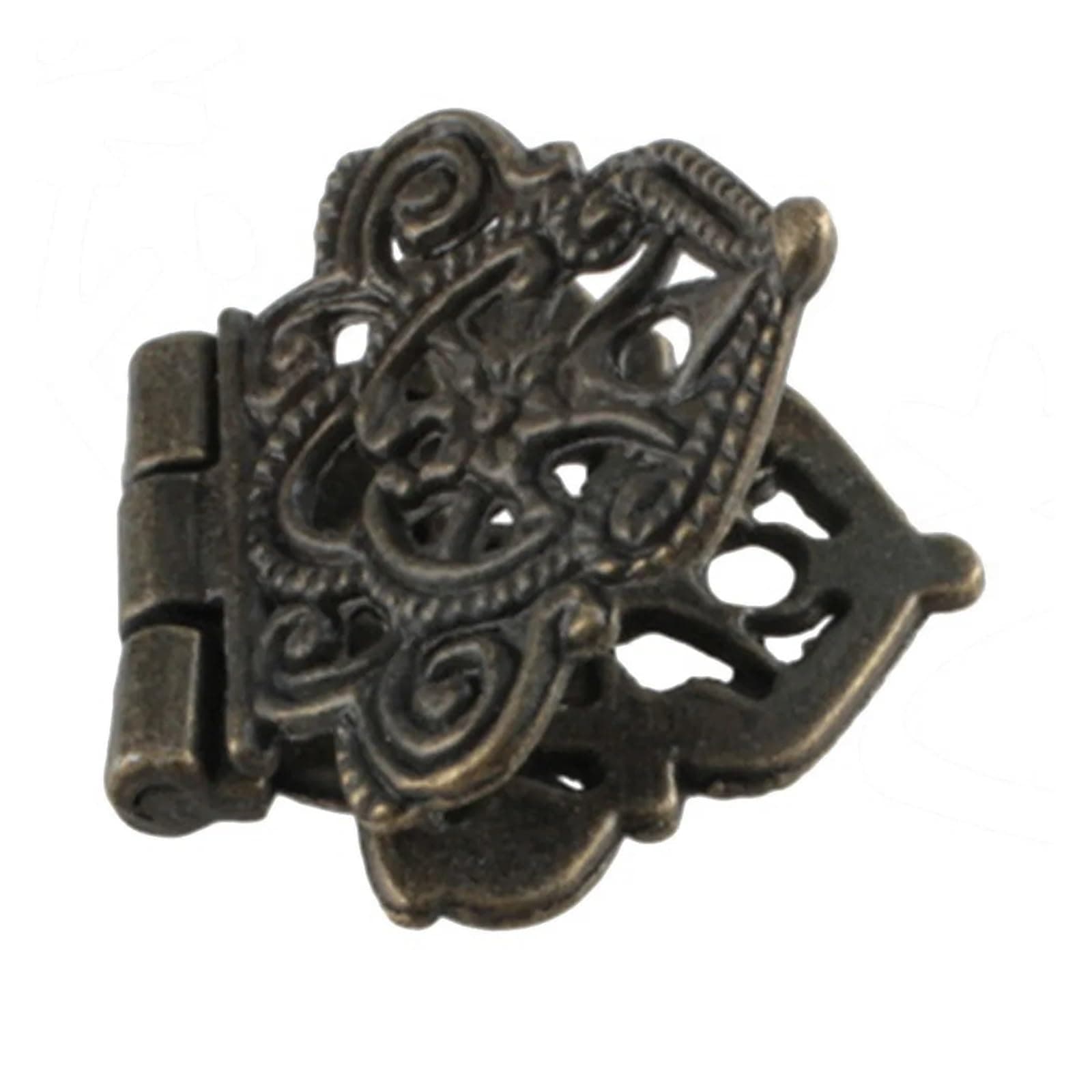 10pcs Hardware Furniture Box Hinge Lock Furniture Hardware Antique Copper Cabinet Door Drawer Decoration Wooden Box Zinc Alloy