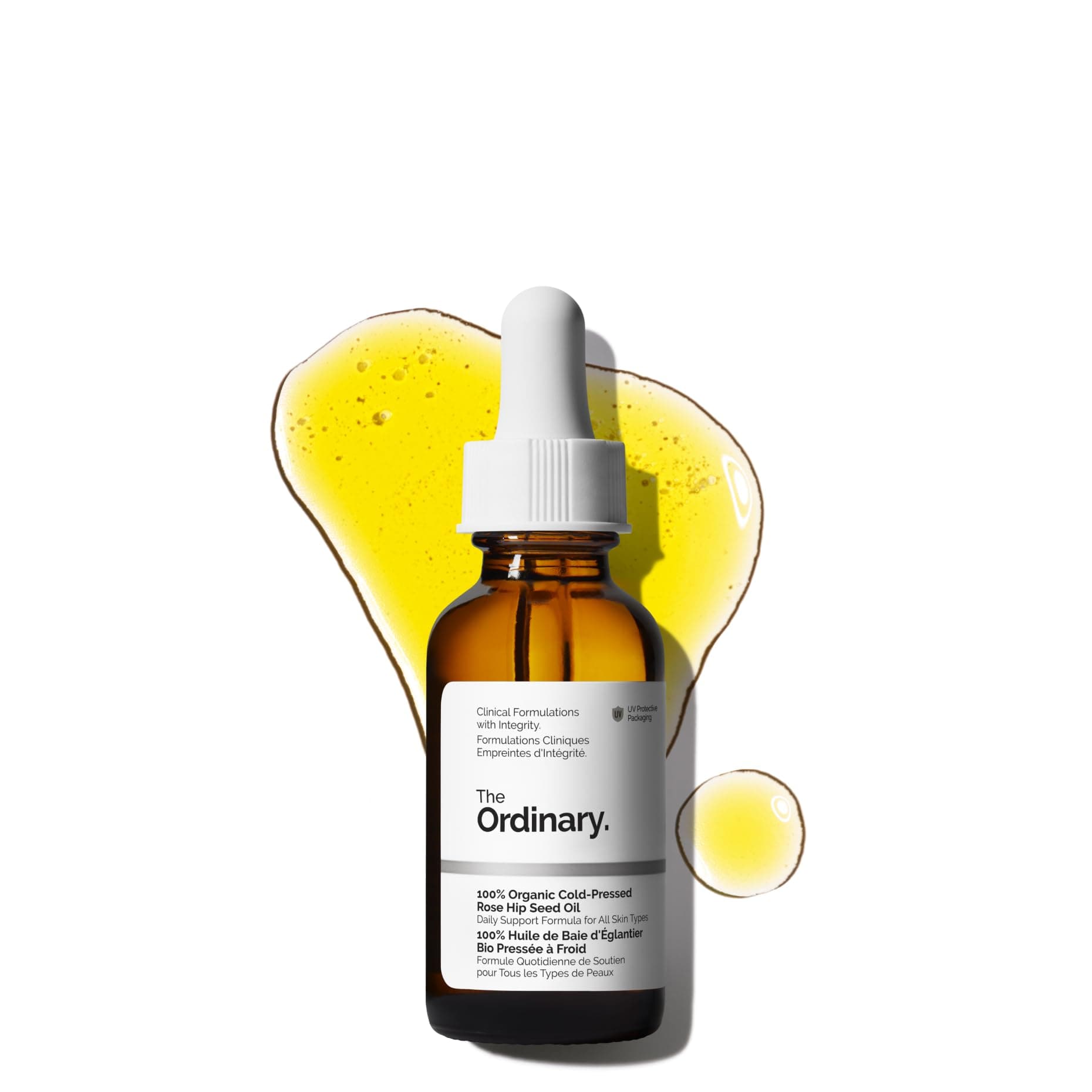 The Ordinary 100% Organic Cold-Pressed Rose Hip Seed Oil, Addresses Signs of Aging by Improving the Appearance of Uneven Skin Tone, Supporting Skin Elasticity, 30 ml