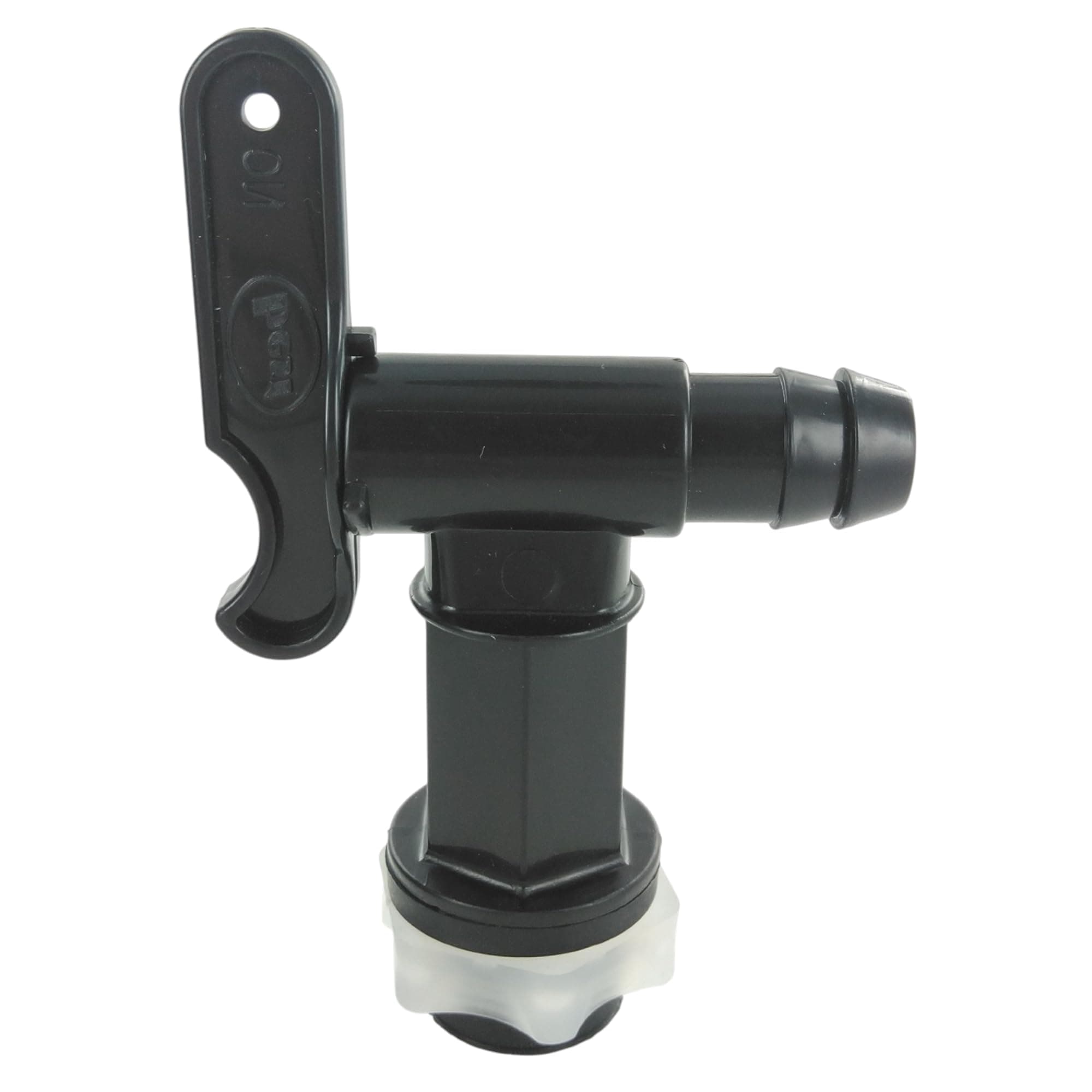 Bulk Hardware BH05557 Water Butt Rain Water Collection Barrel Tap with Nut, Black Plastic Push-Fit