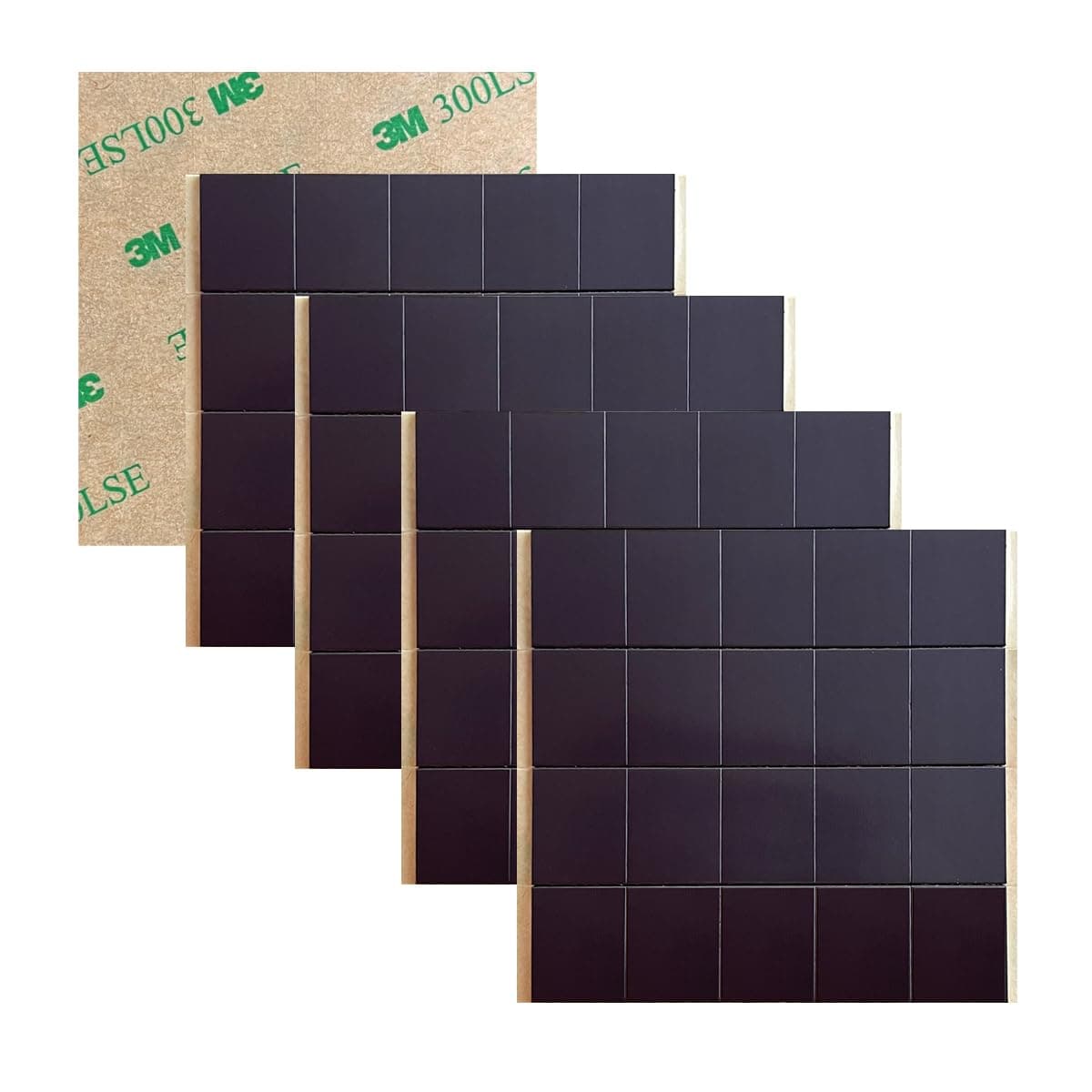 FCLUB Ultra-Thin Adhesive Magnets, 100PCS Self-Adhesive Magnetic Squares, Peel & Stick Mini Magnets for Watercolor Pans, DIY Crafts, Whiteboard, Fridge, Office