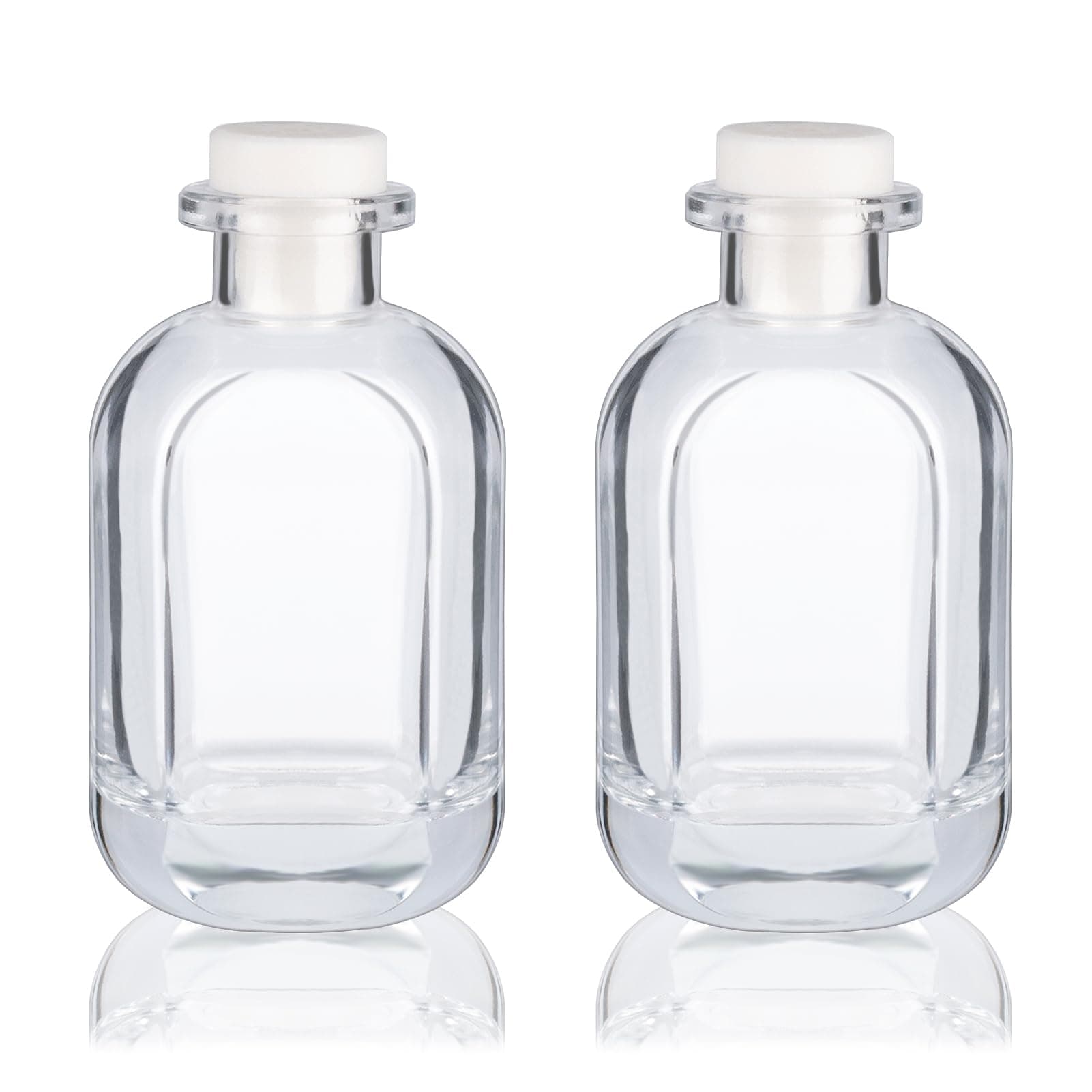 Wowang Reed Diffuser Bottle 2 PCS 5oz/150ml Glass Clear Diffuser Bottles