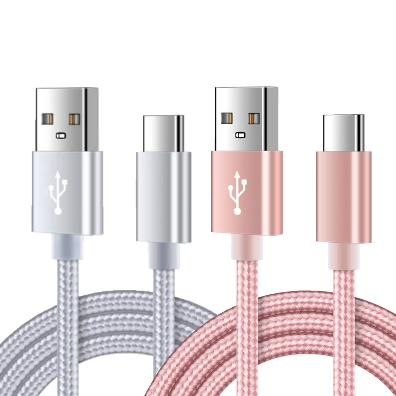 USB Type C Cable [Set of 2 & 6.2 ft (1.83 m) Type C Cable, QC3.0 Compatible, Smartphone Charging Cable, iPoto Rapid Charging, USB Cord, Android Cable, Supports Many Type-C Models Including iPad Air4,
