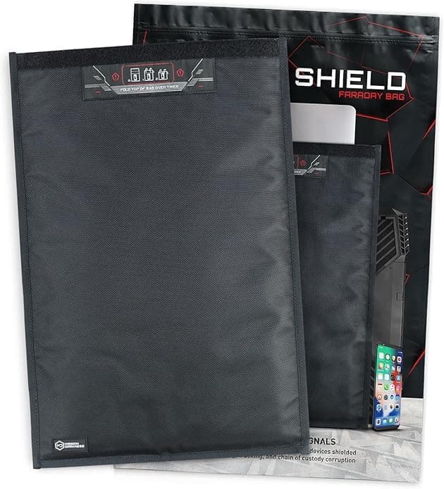 Mission Darkness Non-Window Faraday Bag for Laptops // Device Shielding for Law Enforcement, Military, Executive Privacy, EMP Protection, Travel & Data Security, Anti-hacking & Anti-tracking Assurance