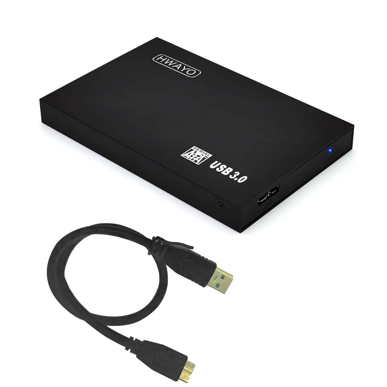 HWAYO 2.5'' 250GB Ultra Slim Portable External Hard Drive USB3.0 HDD Storage for PC, Laptop, Xbox One Consle (Black)