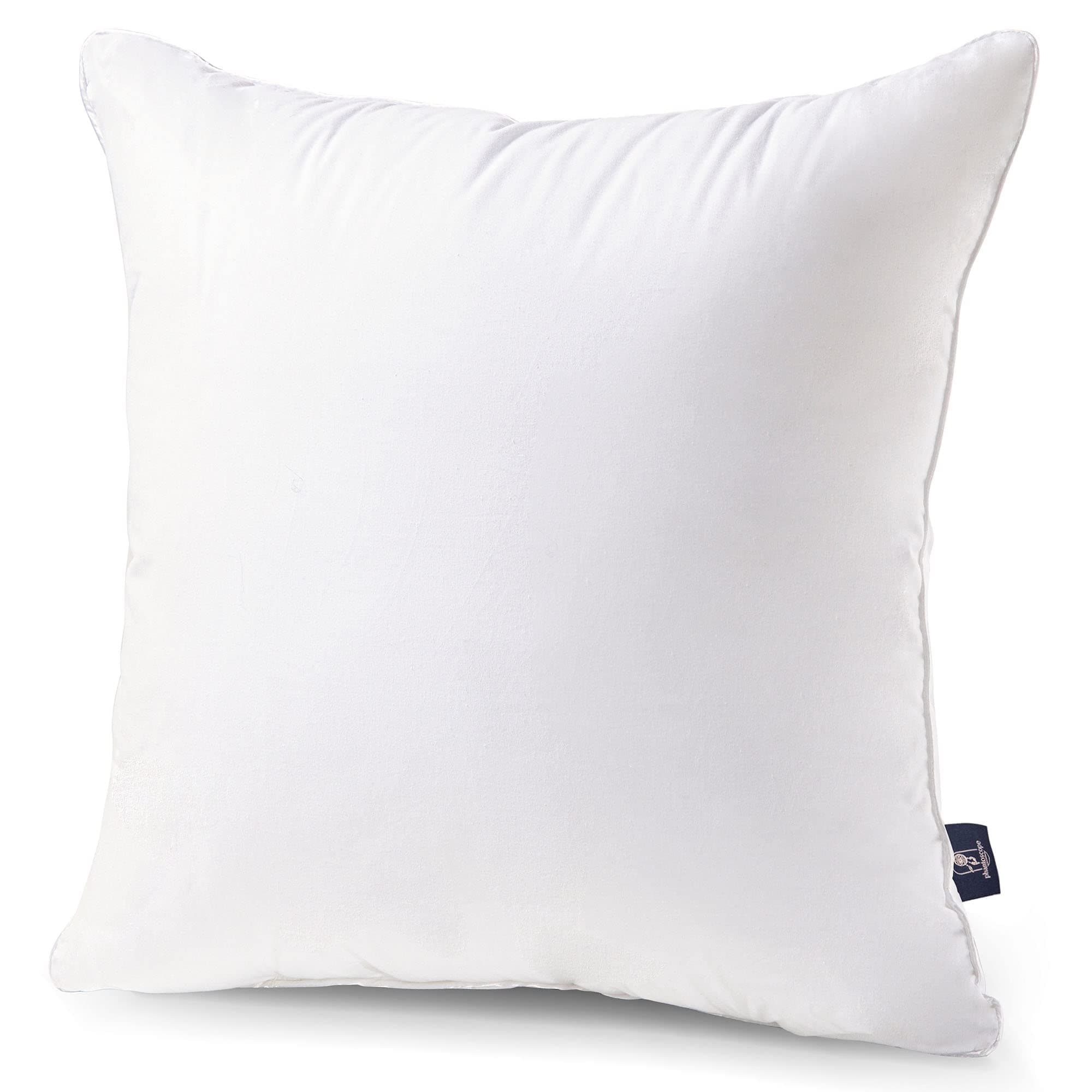 Phantoscope 16x16 Pillow Insert - Throw Pillow Insert with 100% Cotton Cover - 16 Inch Square Form Pillow Sham Stuffer - Decorative Couch Cushion Pillow