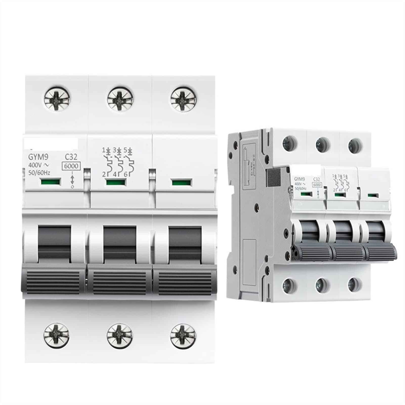 ZLOCYIVHE Circuit Breaker Gym9 3p 6ka Mini Din Rail Circuit Breaker 6a 10a 16a 20a 25a 32a 40a 50a 63a AC Type MCB 400V(6a)
