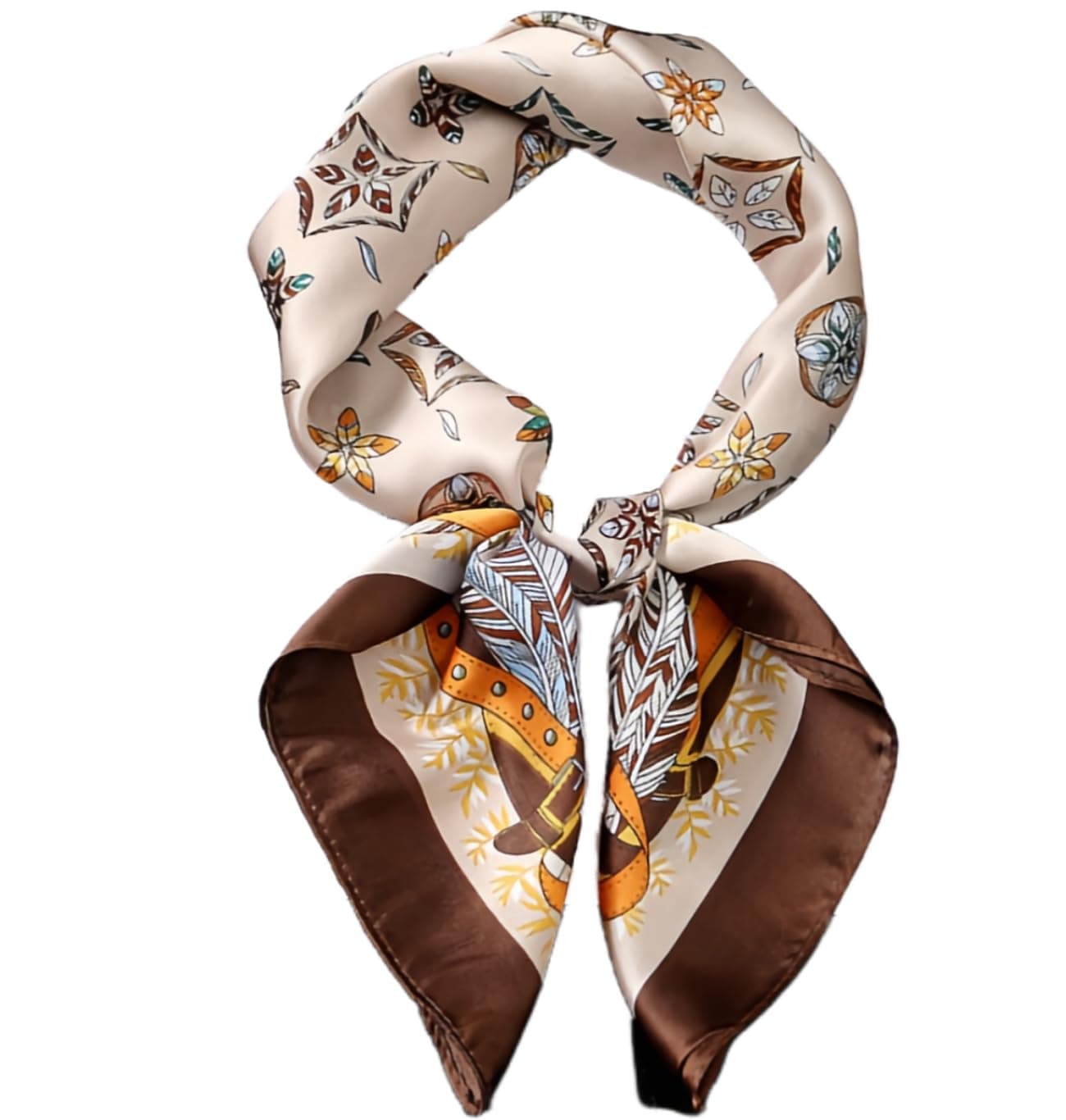 LECHI Satin Head Scarf Silk Like Hair Scarf Stain Bandana For Women Hair Scarves Accessories Fashion Neck Silk, Cross Blade, Large