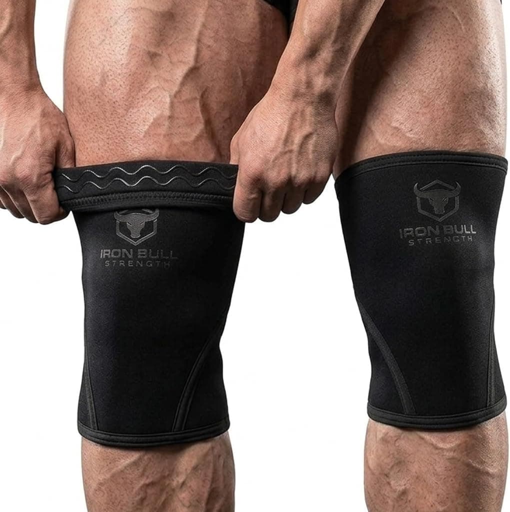 Knee Sleeves 7mm (1 Pair) - High Performance Knee Sleeve Support For Weight Lifting, Cross Training & Powerlifting - Best Knee Wraps & Straps Compression - For Men and Women (X-Large, Black/Charcoal)