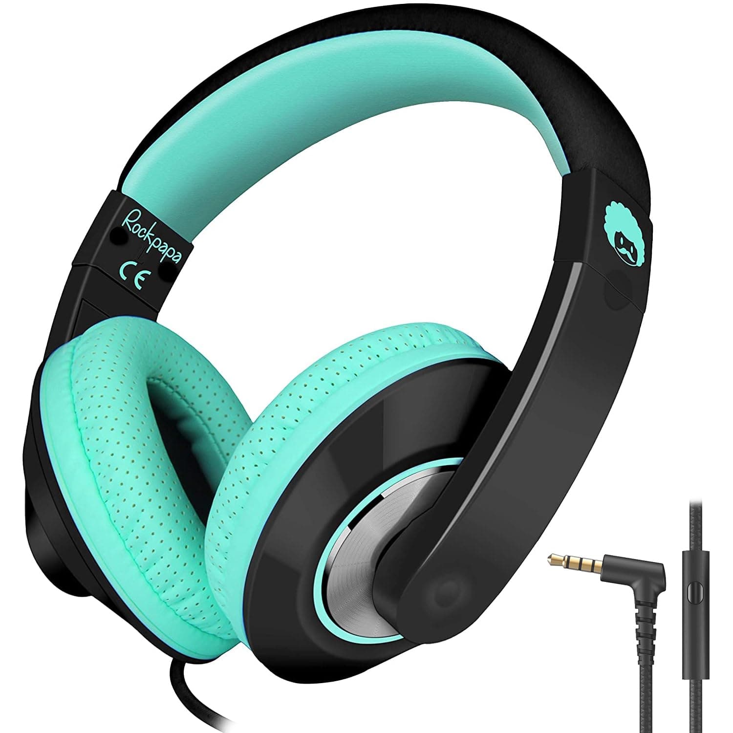 Rockpapa Comfort+ Wired Kids Headphones with Microphone for School/Tablet