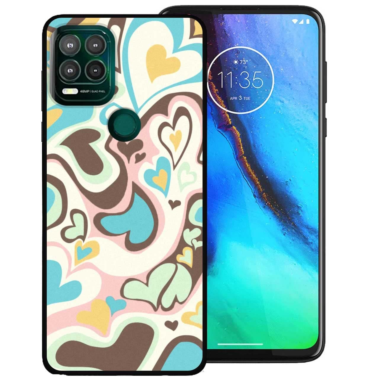 zaztify Phone Case for Motorola Moto G Stylus 5G 2021, Lovely Irregular Colorful Love Heart Multicolor Lovecore Aesthetic Cute Shockproof Protective Anti-Slip Thin Slim Soft Phone Cover Shell