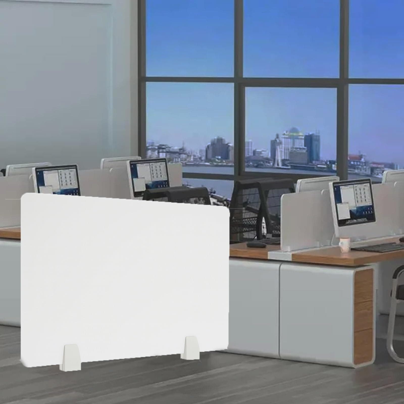Privacy Desk Panel with Countertop 12 16 20 22 24 in Height, Privacy Desk Panel for Office Partitions/Cashier, PVC Screens for Table/Study(1PC,L x H 28 x 16in/70 x 40cm)