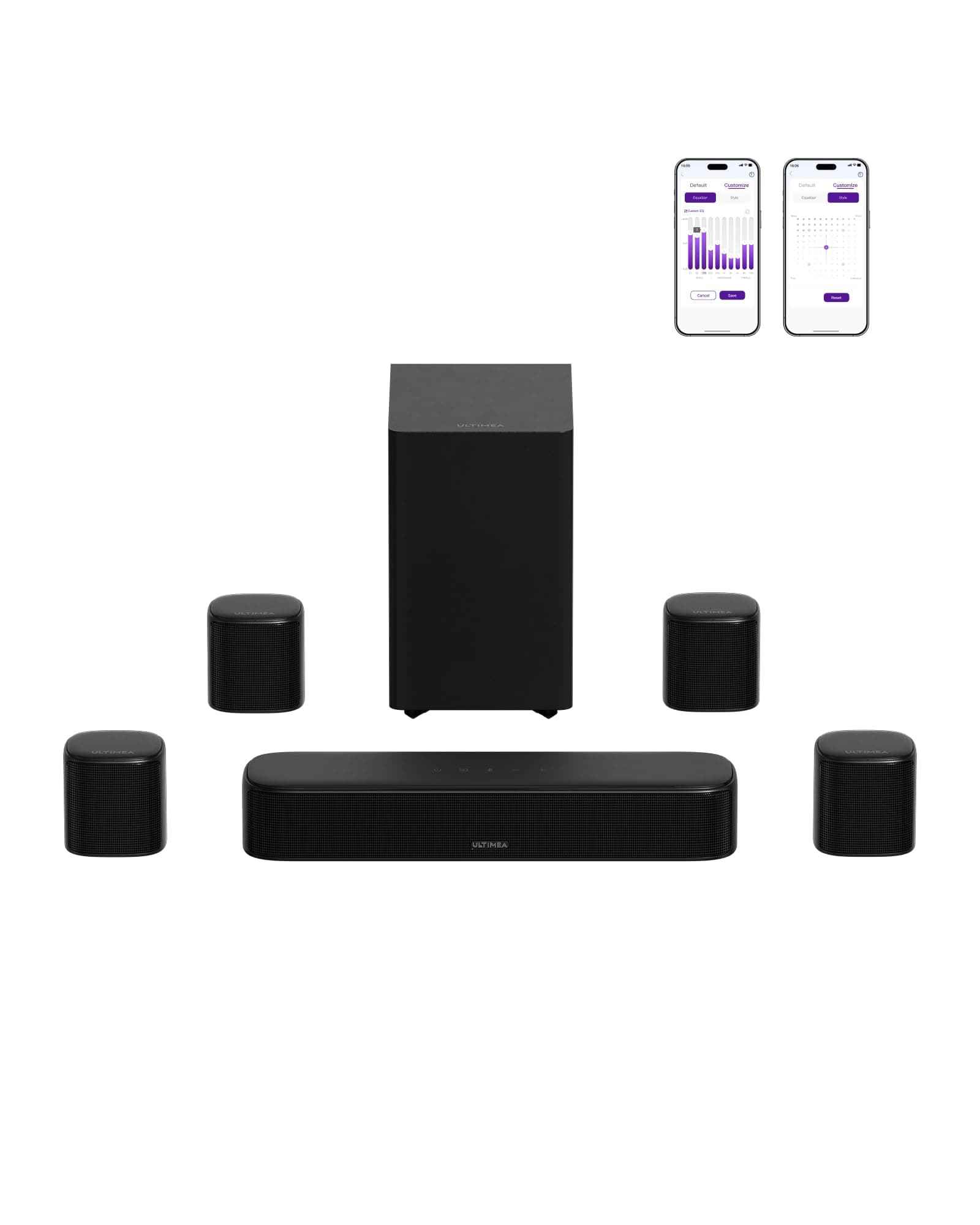 ULTIMEA 7.1ch Sound Bar with Subwoofer, Surround Soundbar for Smart TV