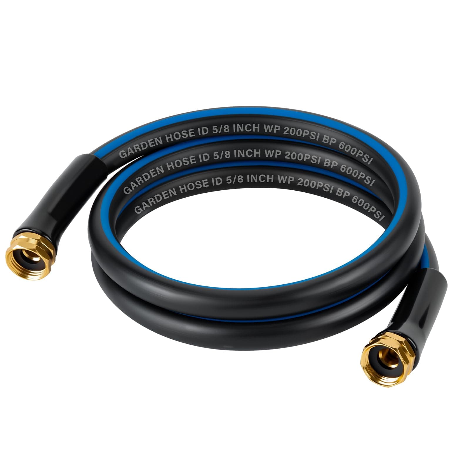 Short Garden Lead-in Hose 6ft X 5/8", Female to Female with Swivel Grip
