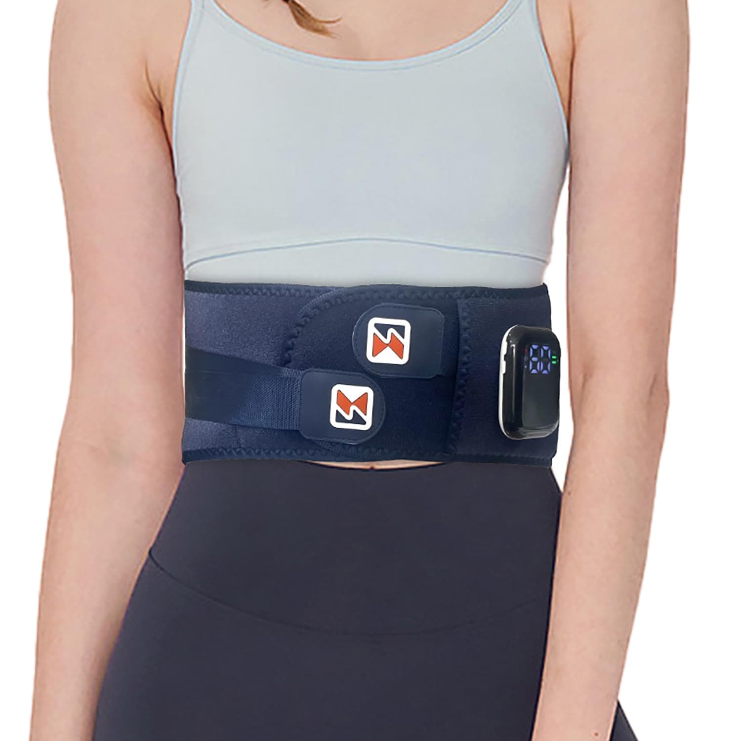 SPOTBRACE Cordless Heating Pad for Back Pain Relief, Lower Back Massager, Heated Back Brace with 5 Heating & 3 Vibration Modes, Rechargeable Heating Massage Lumbar Support Belt for Men & Women