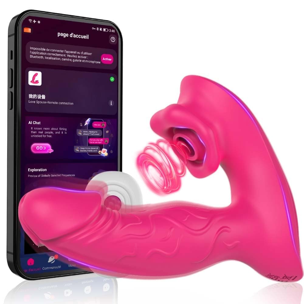 Sucking Vibrator Adult Sex Toys, Clitoral Vibrators Sex Toy with 10 Suction Modes, Adult Toys Clit Nipple Sucker for Women, Waterproof Rose Stimulator for Womens Couples Pleasure (Szj-03red)