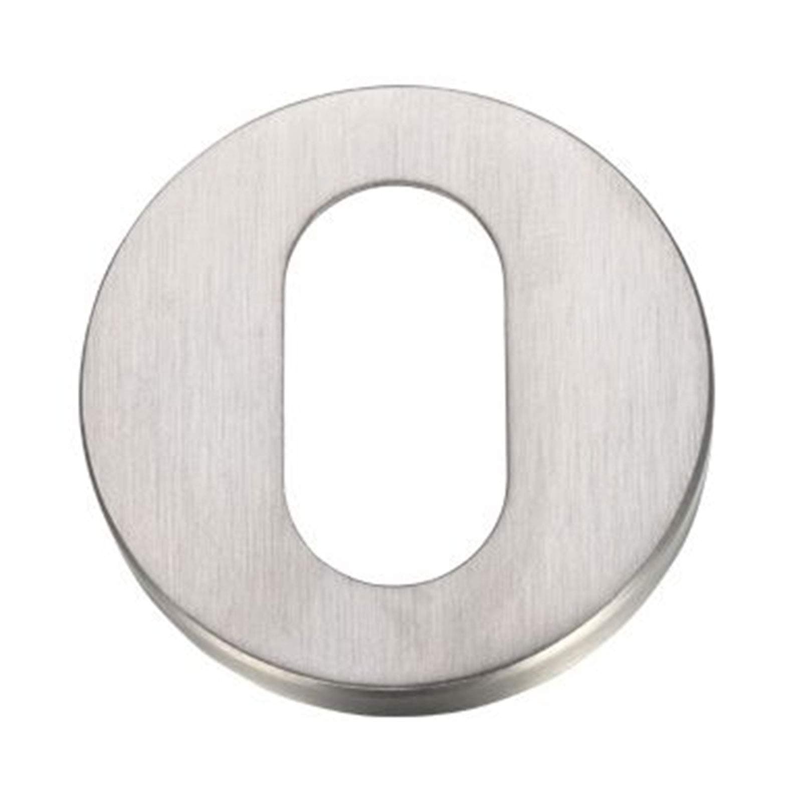 Oval Profile Escutcheon - Pair - Satin Stainless