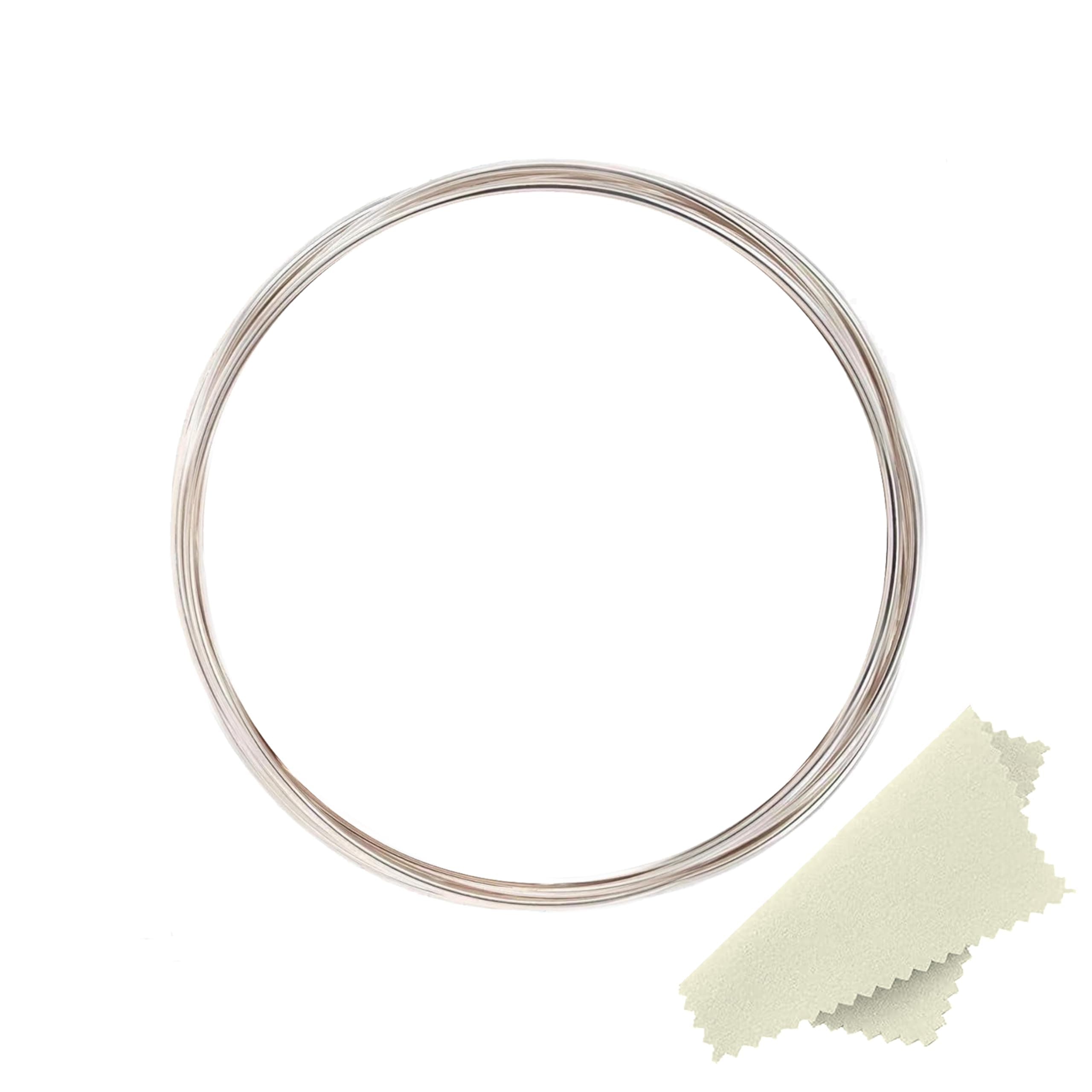 YEJJET 28 Gauge 925 Sterling Silver Wire for Jewelry Making Round Dead Soft 5 FT (Choose 18 to 28 Gauge)